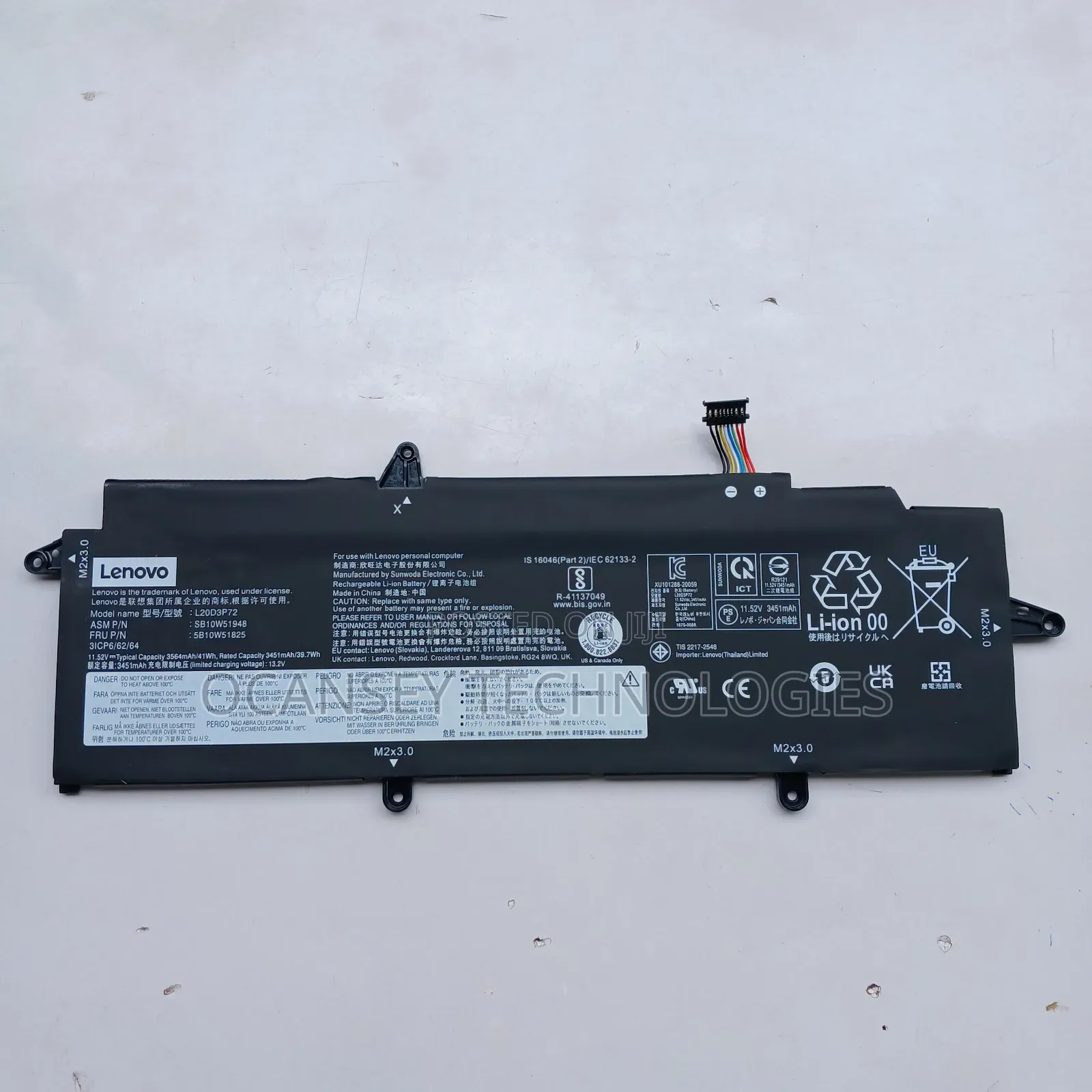 Original Lenovo L20d3p72 Laptop Battery for X13 2nd Gen 2021