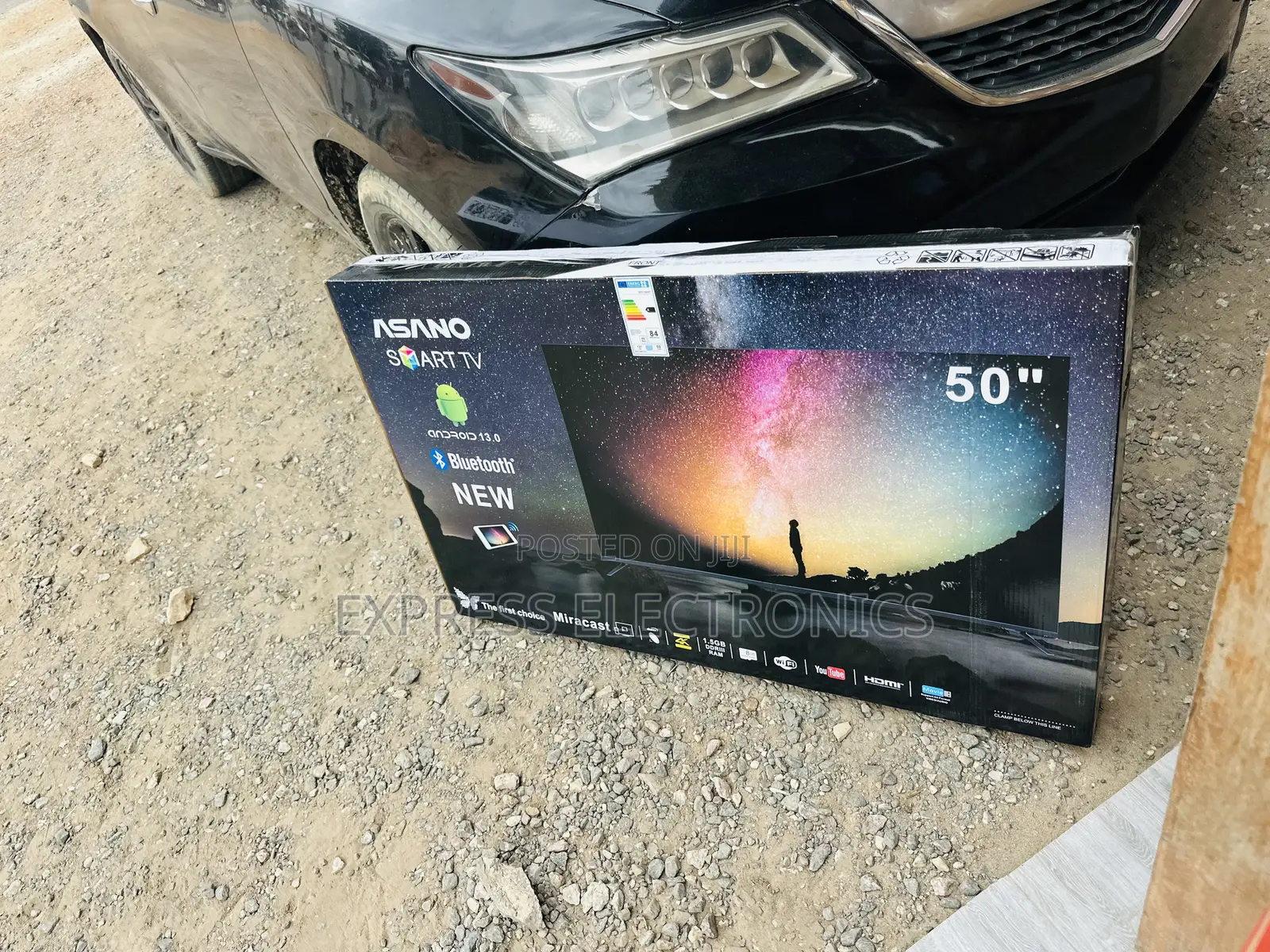 Asano Uhd Smart 50”Television Black Frameless