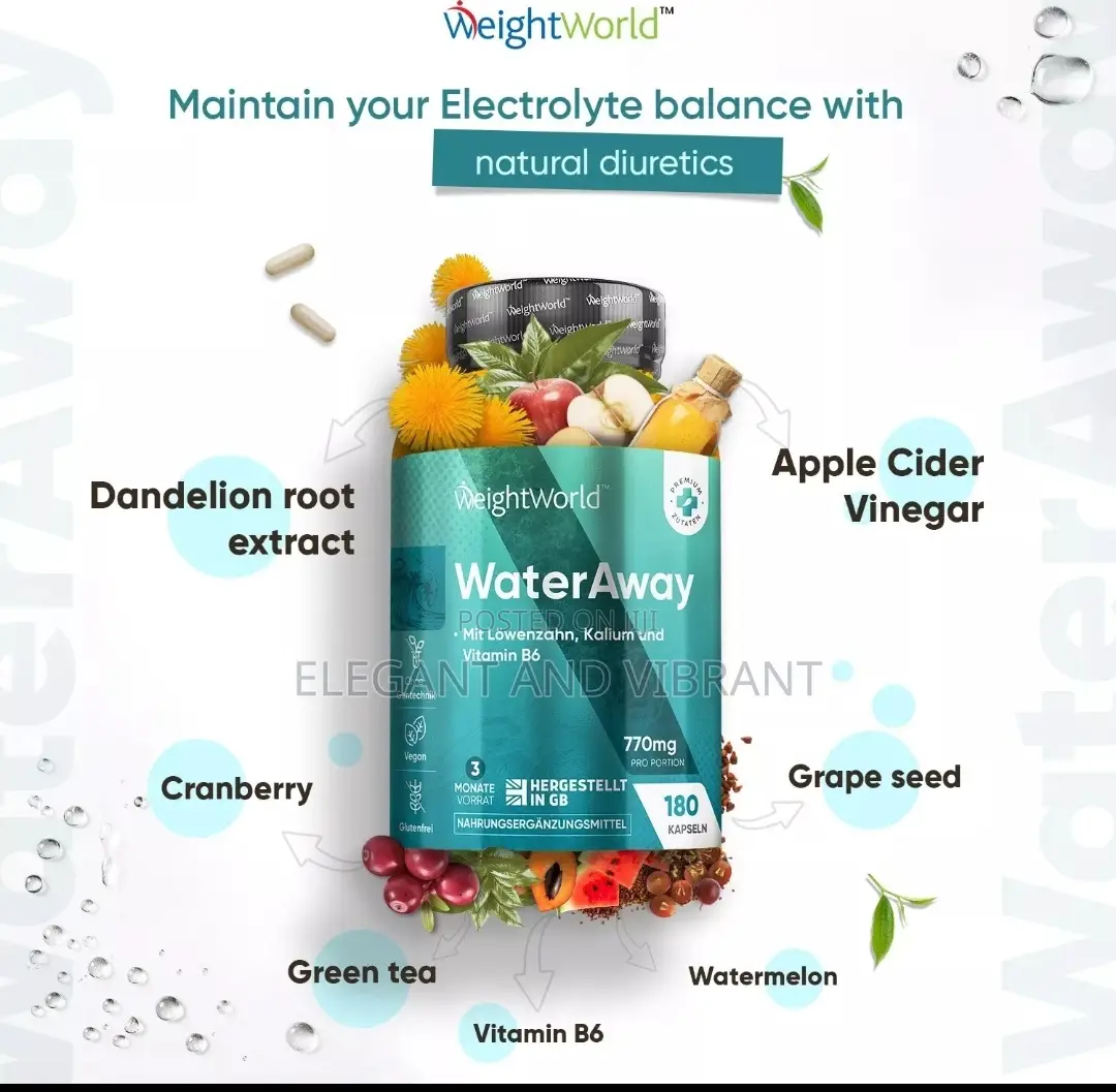 Water Away Detox Capsules For Liver And Water Retention Supp