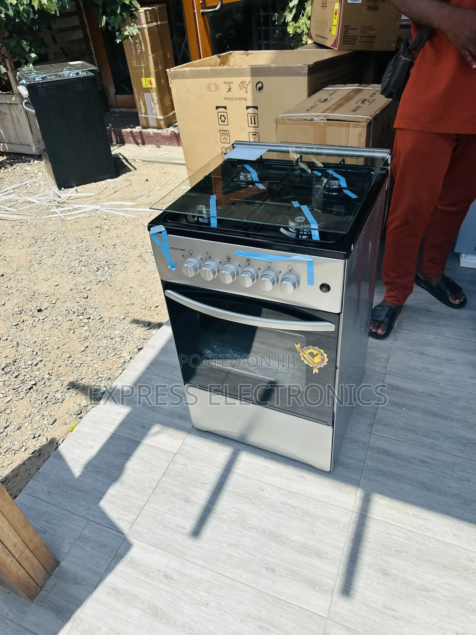 Get a New Sliver Oven 4burner 50/50 Stove