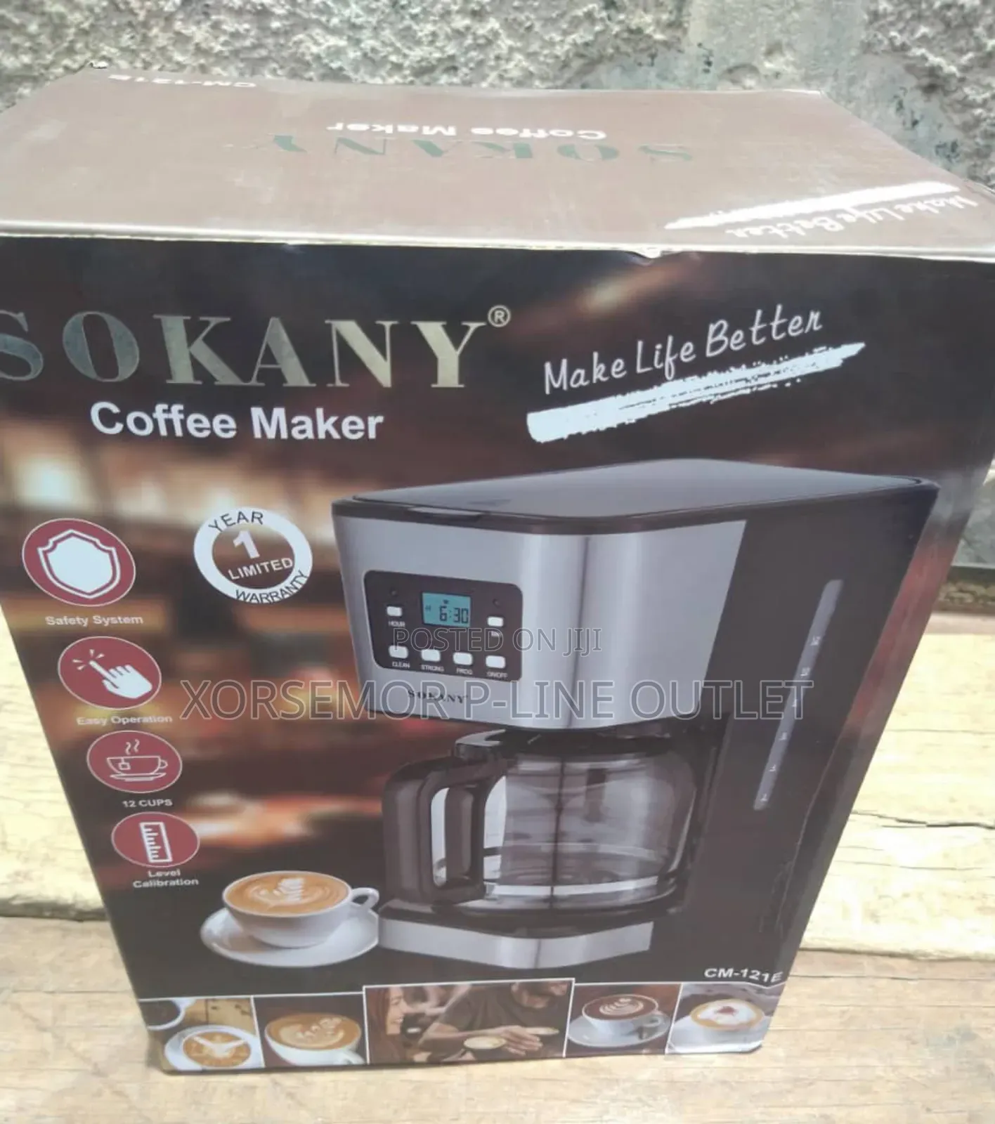 Sokany 1.5l Coffee Machine Cm-121e