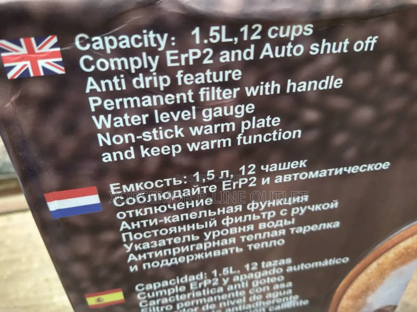 Sokany 1.5l Coffee Machine Cm-121e