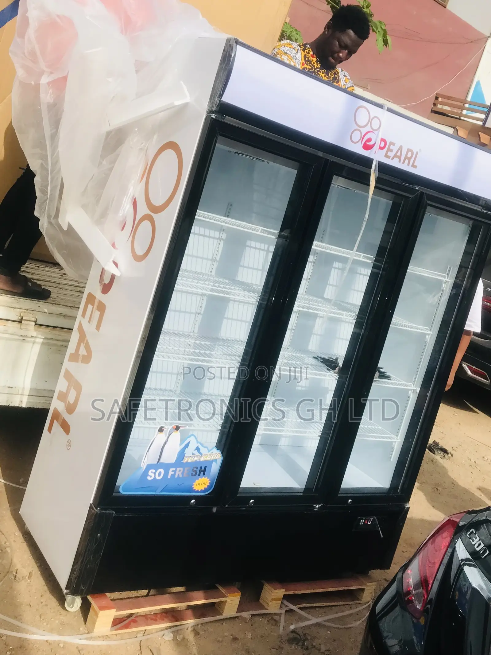 Pearl Display Glass 3 Doors Efficiency PVC-150 Fridge