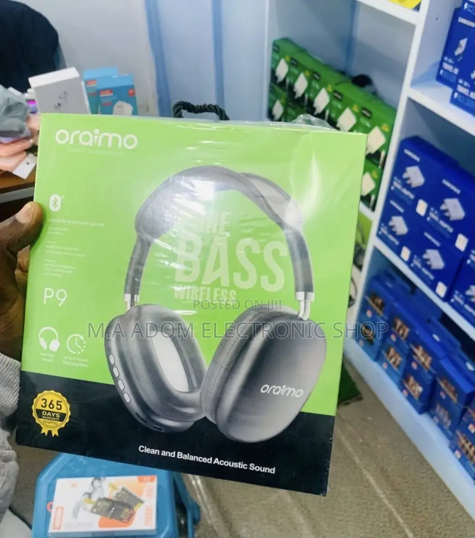 Oraimo Pure Bass Wireless Bluetooth Headphone Set.