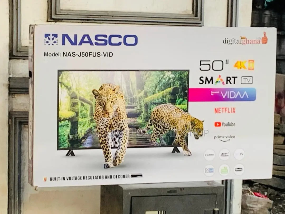 Sleek Nasco 50 Inch Digital Satellite Smart Television.