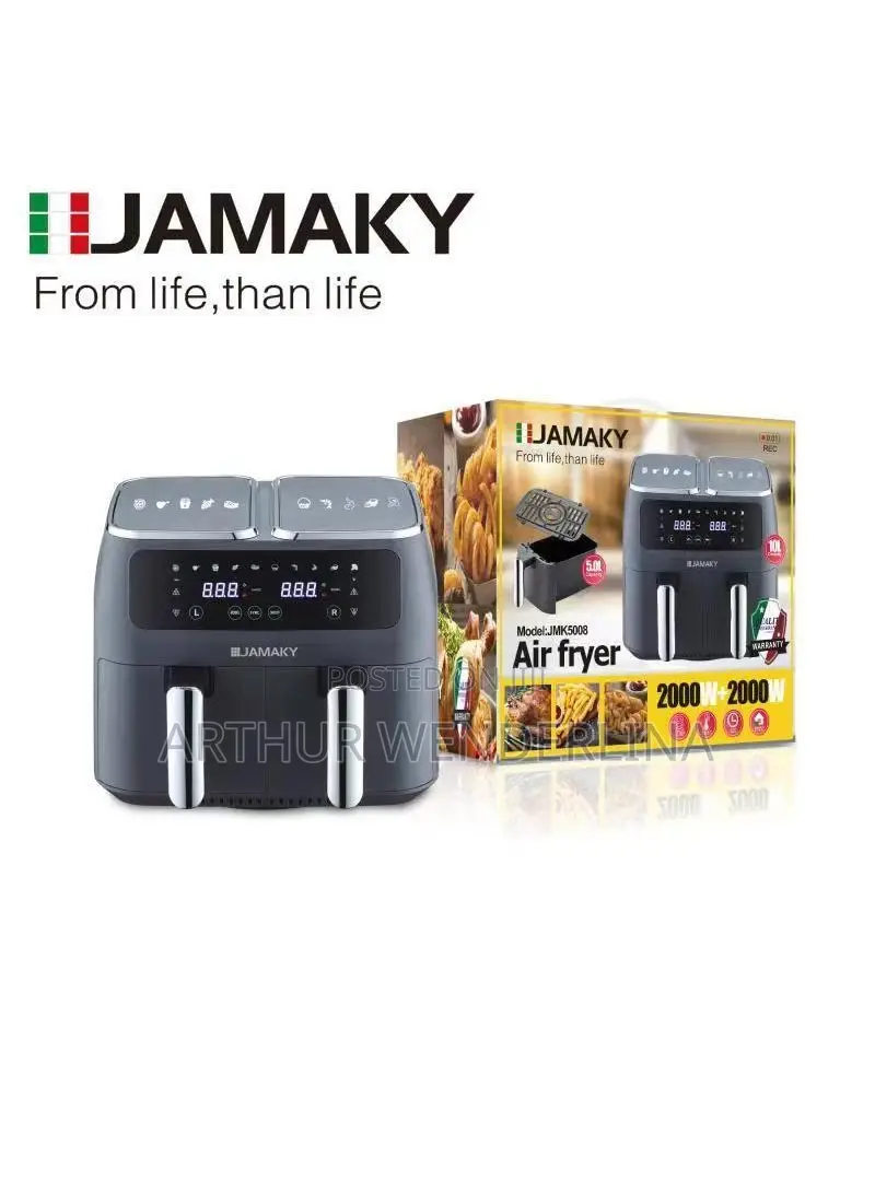 10L 2000W+2000W Dual Basket Digital Air Fryer