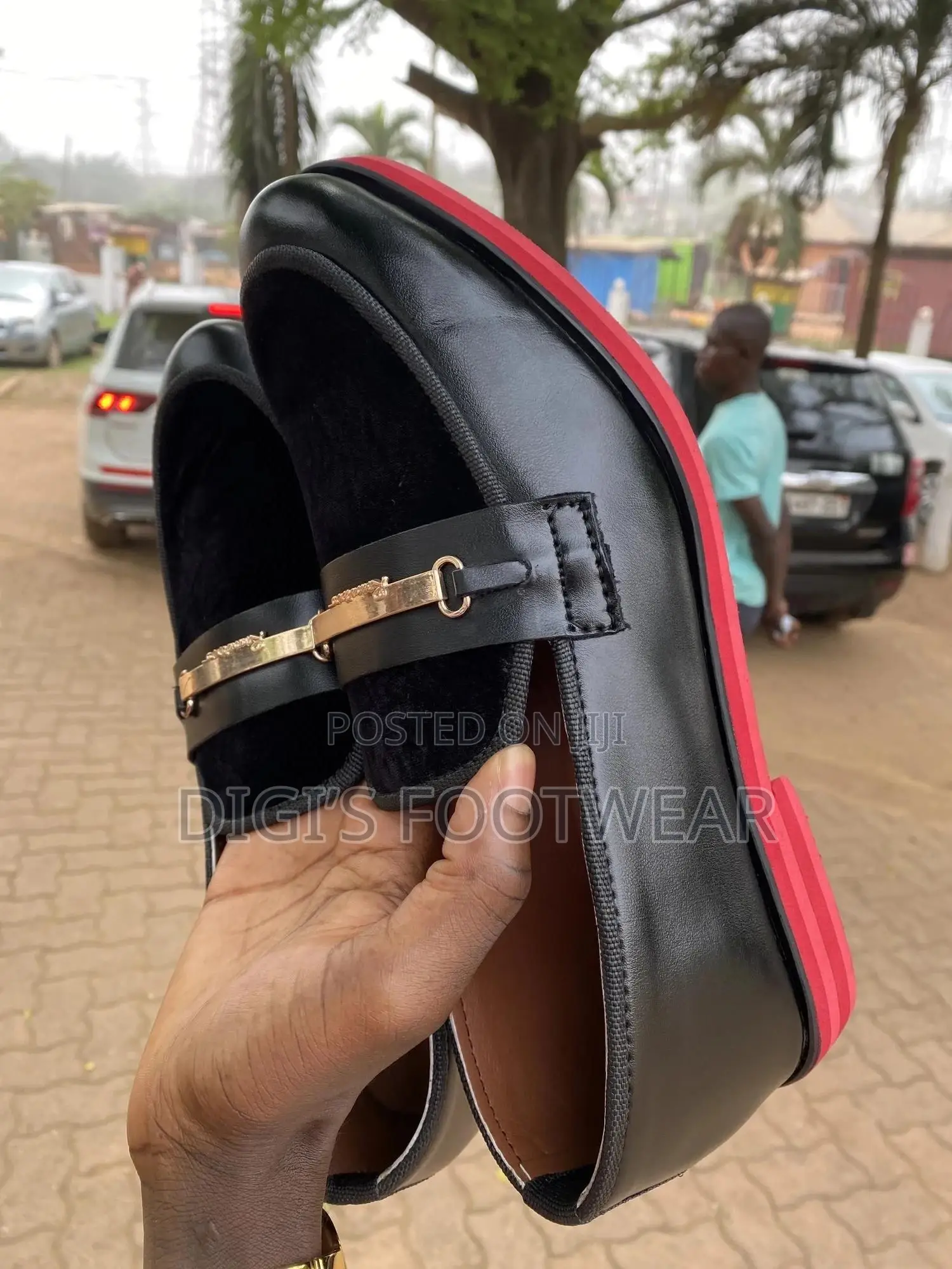 Red Undertoned Suede and Leather Shoe
