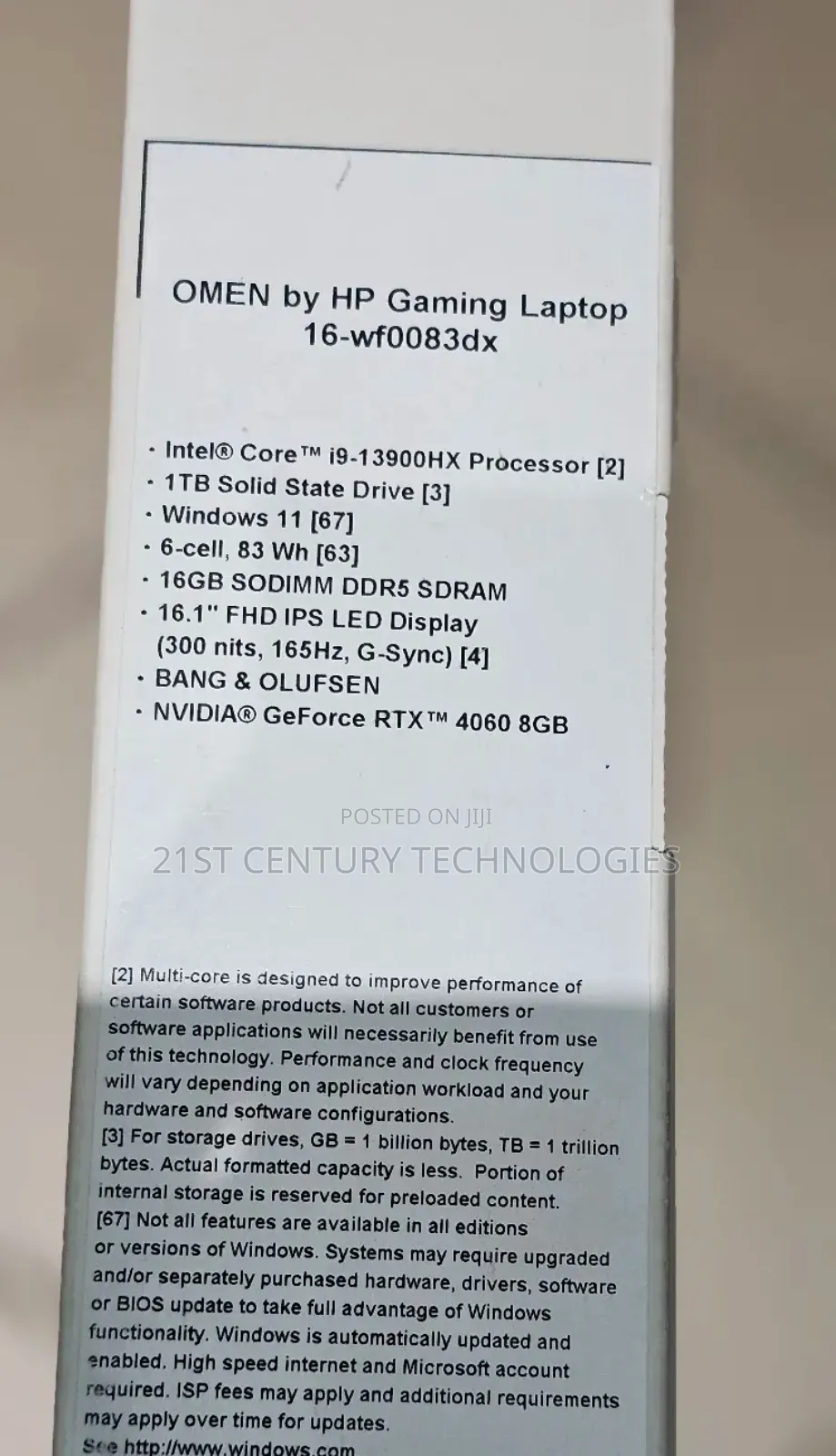 New Laptop HP Omen 16 16GB Intel Core I9 SSD 1T