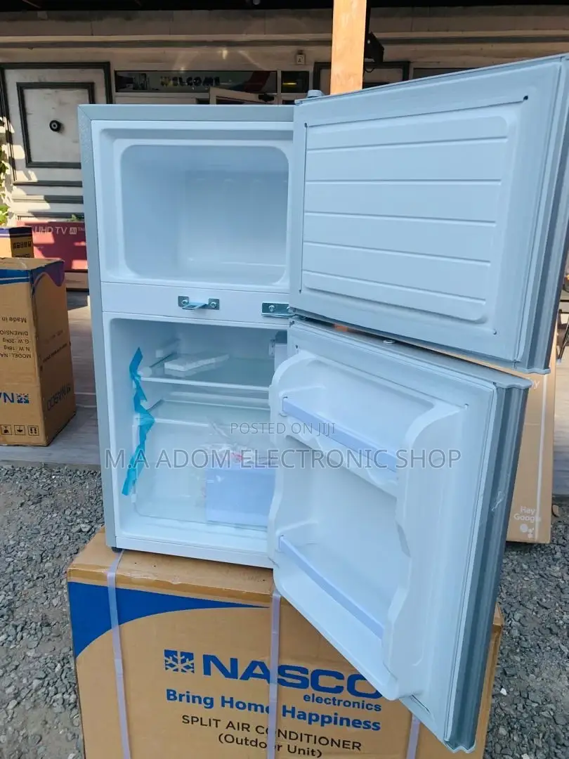 Order Authentic Nasco Nasf2-120 Top Freezer Fridge(Silver).