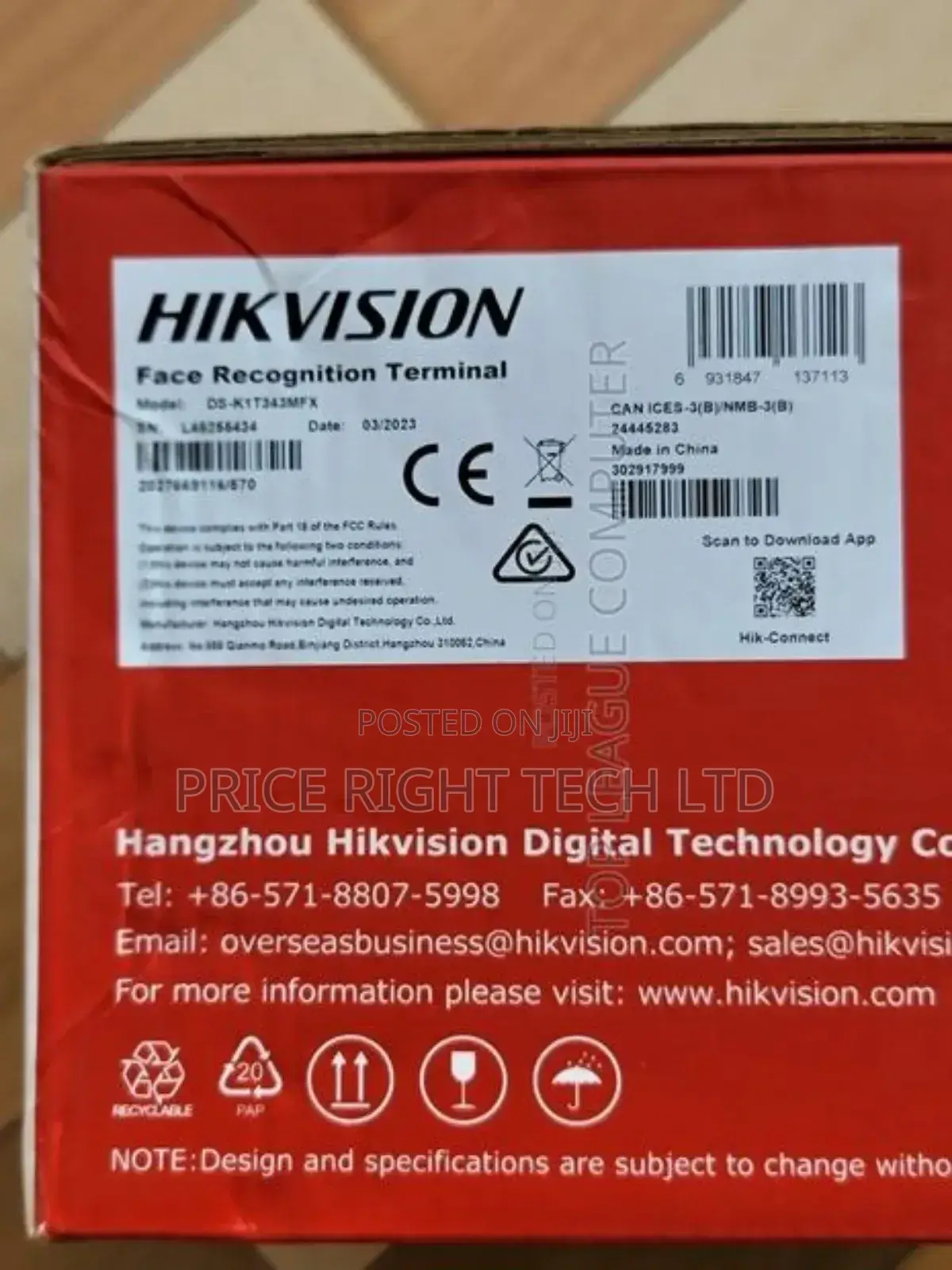 Hikvision DS-KIT343MFX Acess Control Face, Fingerprint