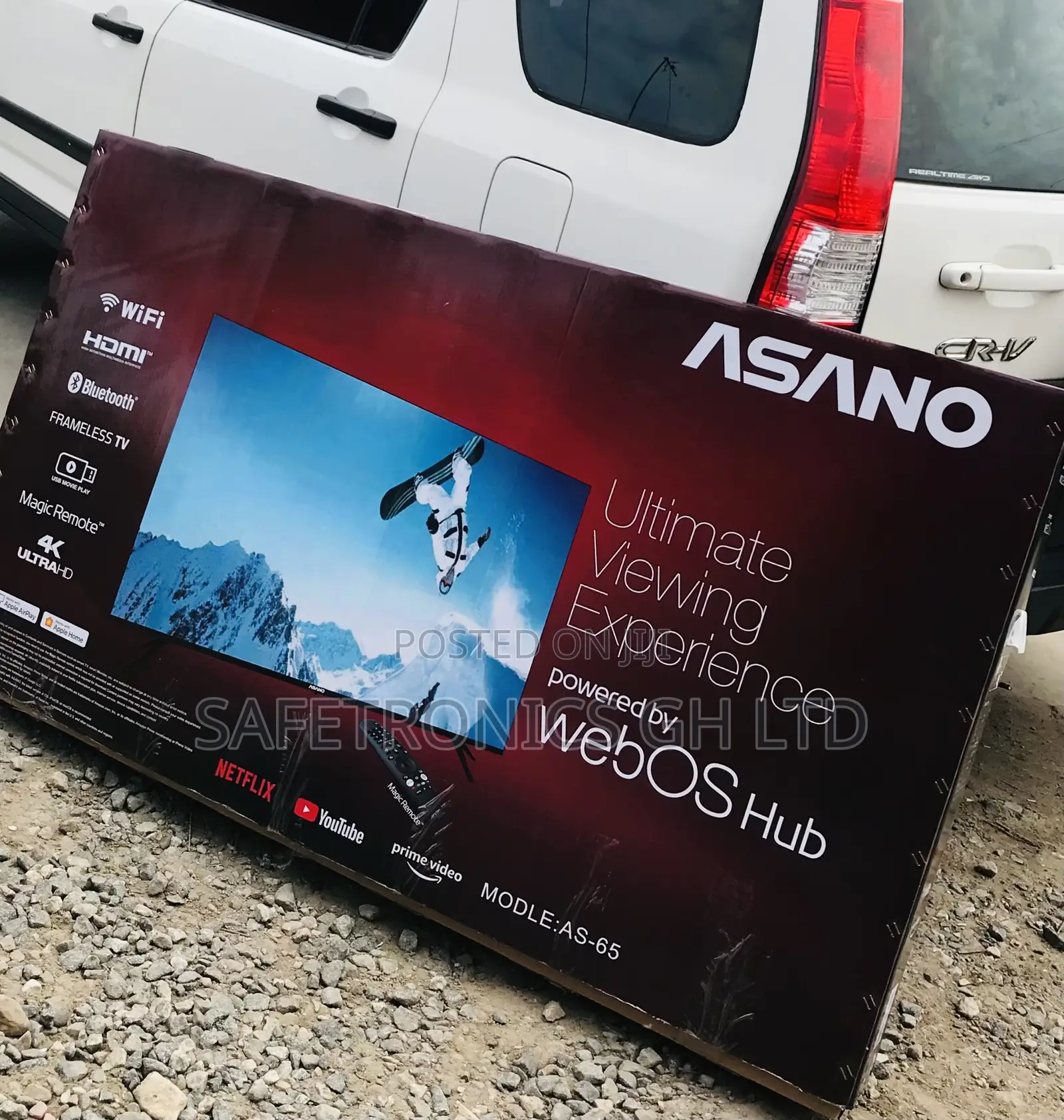 65 Inch Smart Led Asano Uhd (Black) Wedos Tv
