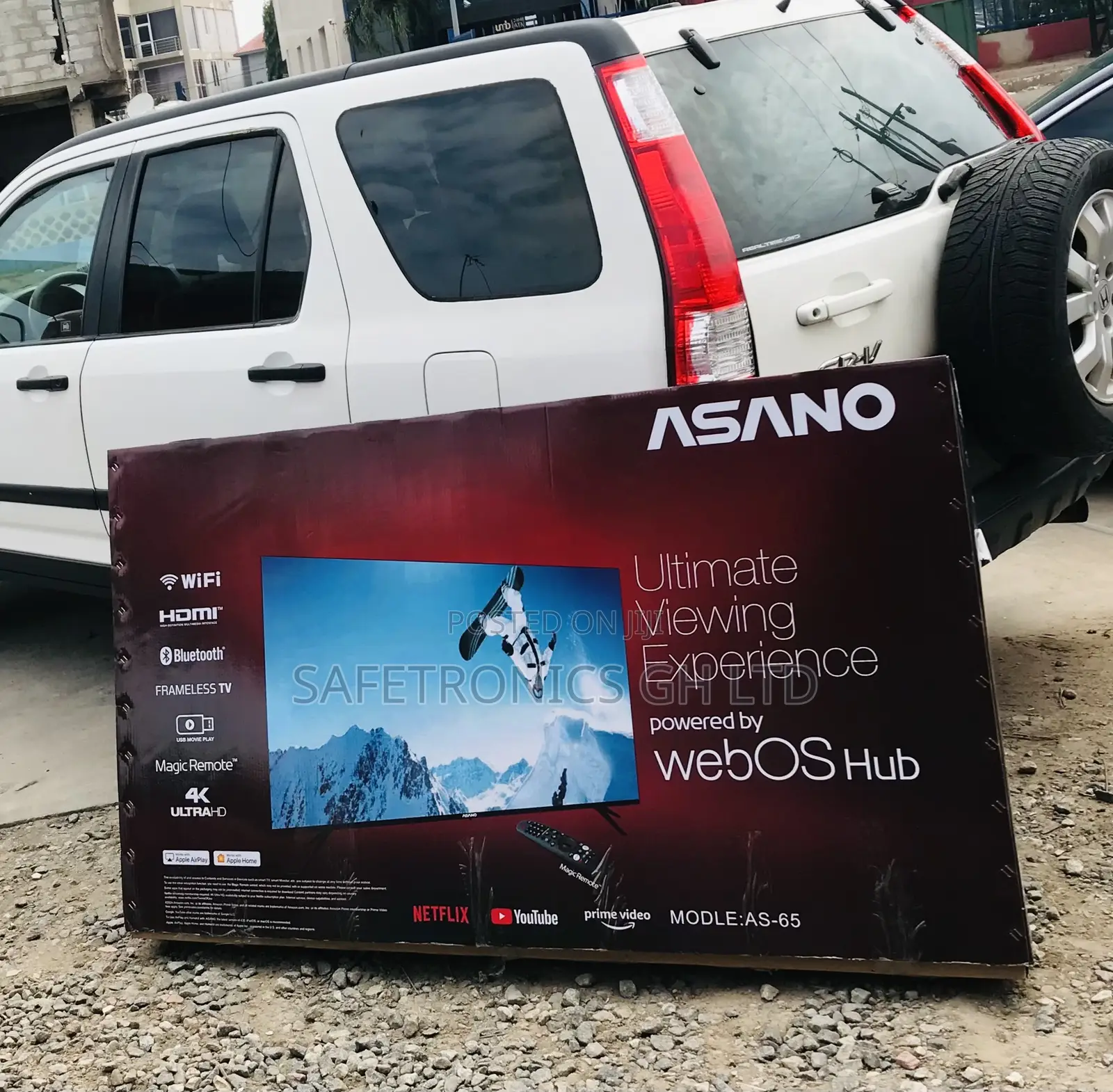 65 Inch Smart Led Asano Uhd (Black) Wedos Tv