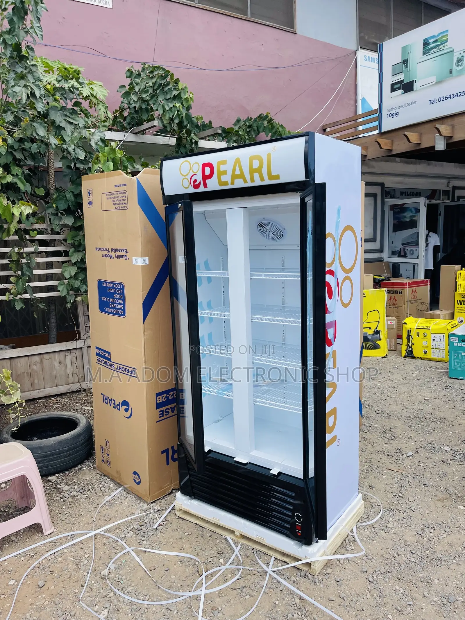 Original Pearl Pearl PVC 622,500L Double Door Display Fridge