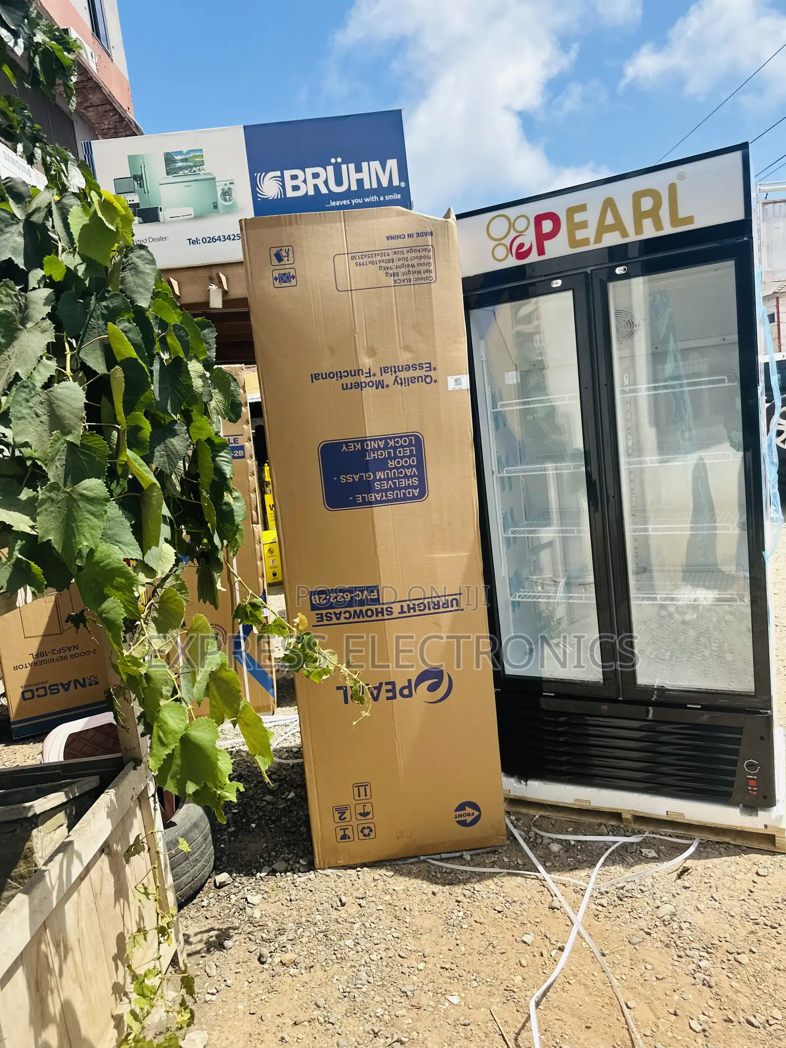 500)L Double Door Fridge Pearl White PVC-622