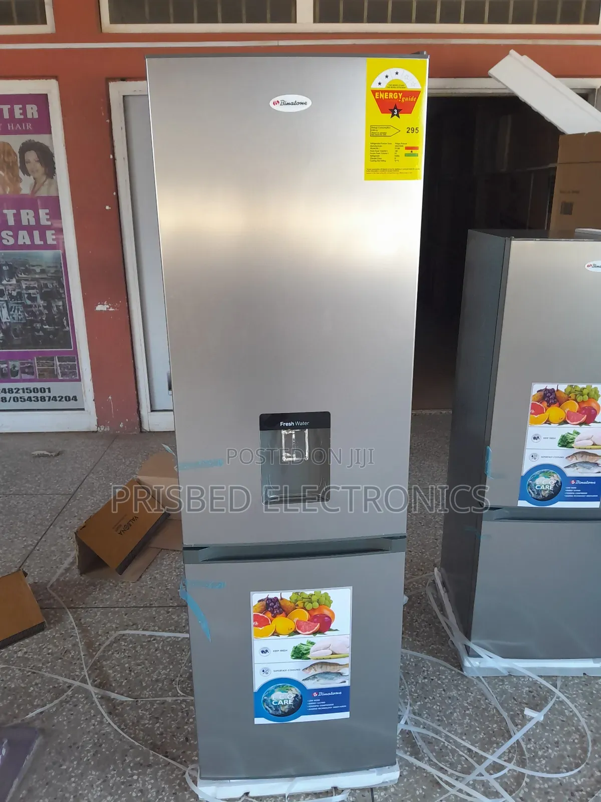 Binatone Durable Double Door Fridge 248 Litres