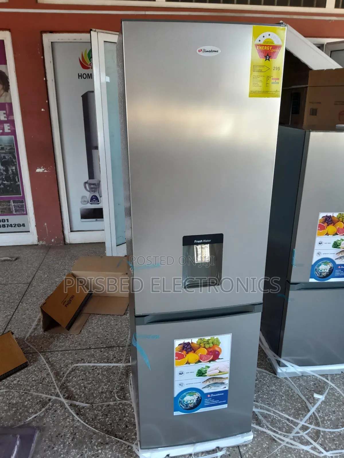 Binatone Durable Double Door Fridge 248 Litres