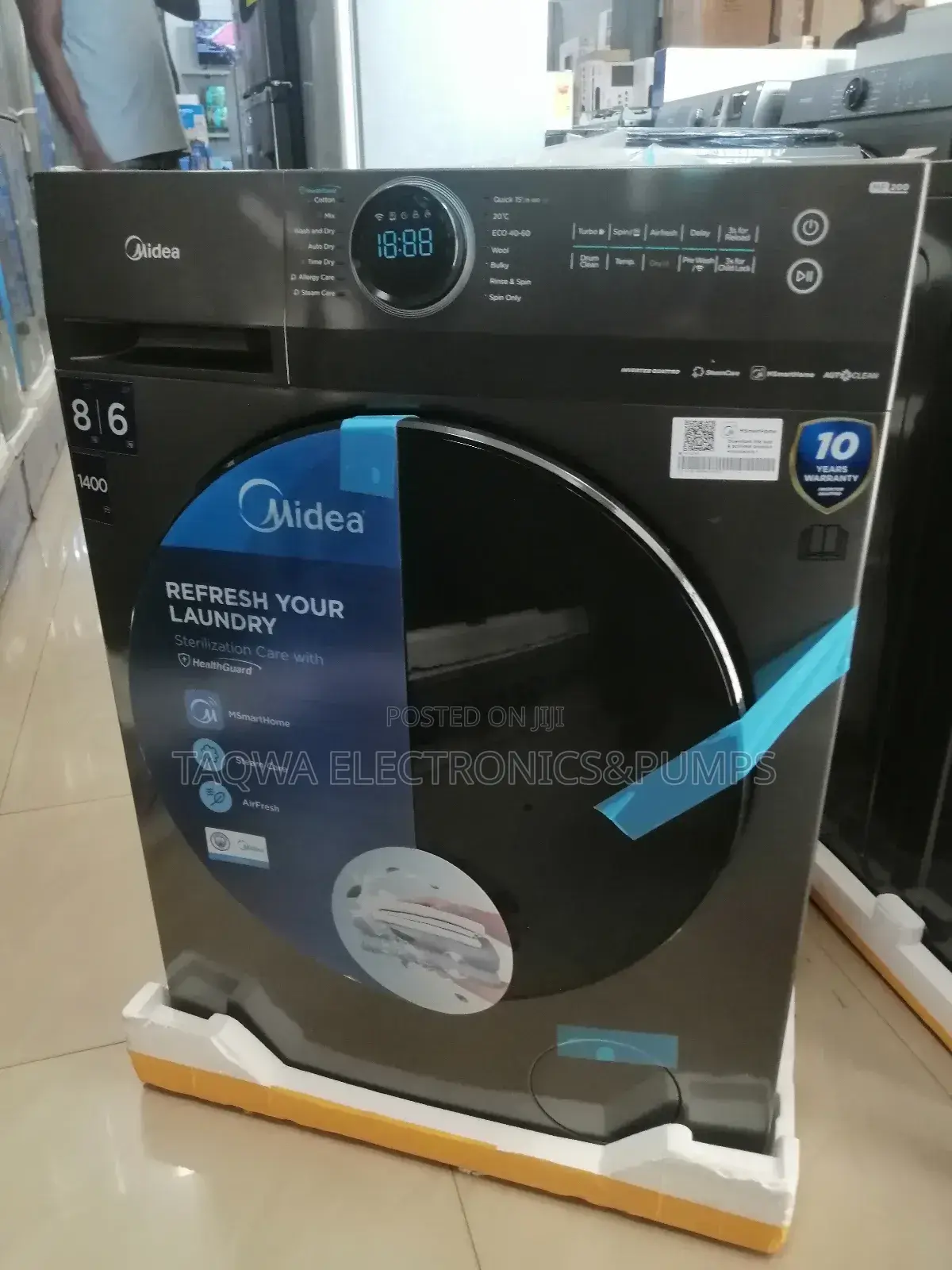 8kg Washer - 6kg Dryer, Midea Fully Automatic