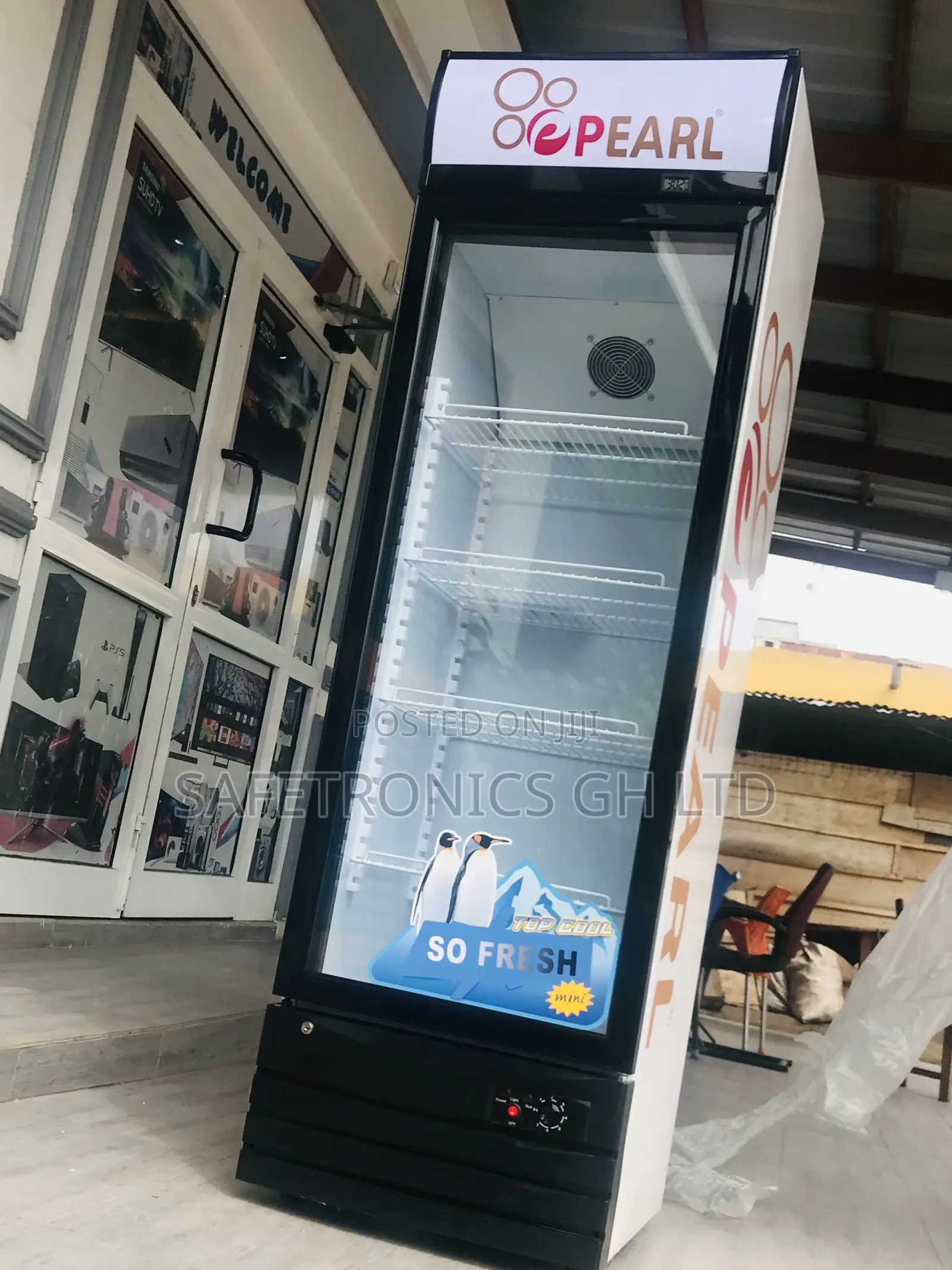 Durable Pearl PVC-352 Display Glass 300L Fridge