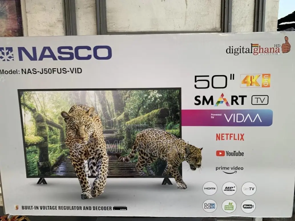 Order Authentic Nasco 50” Uhd Smart Electric Tv.