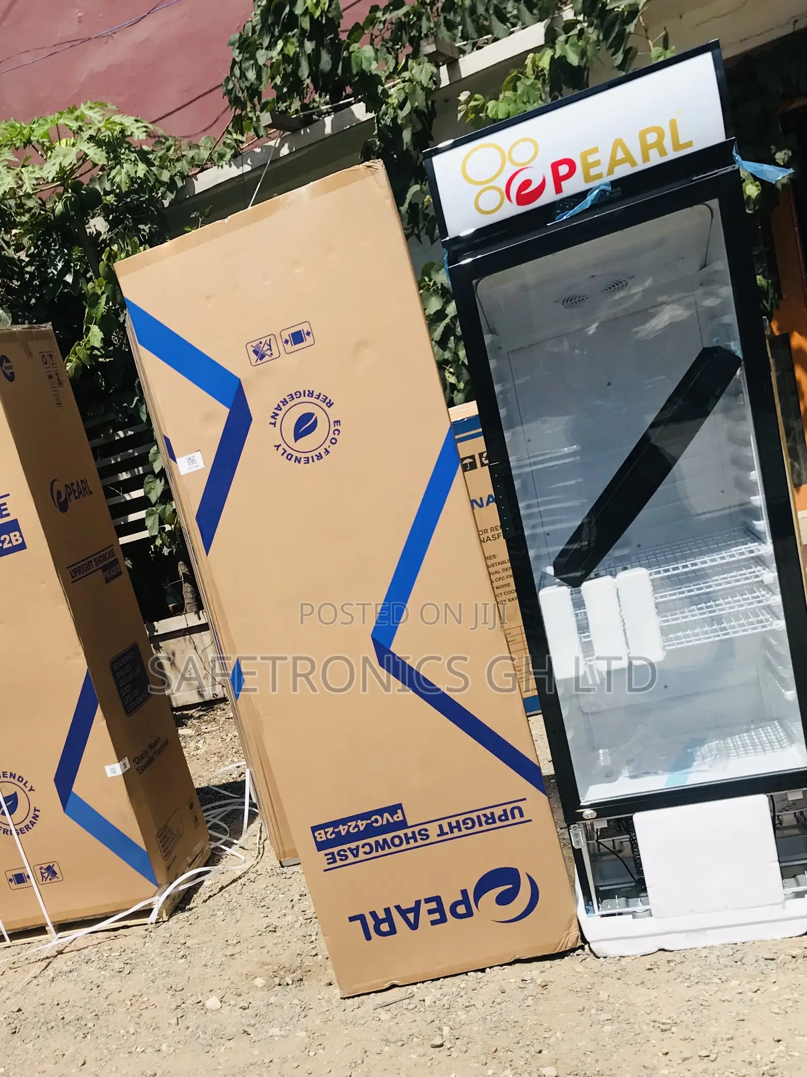 238 Liter 1 Door Glass Display Pearl PVC-316 Fridge
