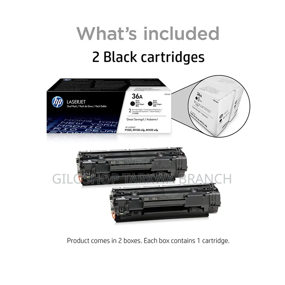 Hp 36a Cb436d Toner Cartridges Black