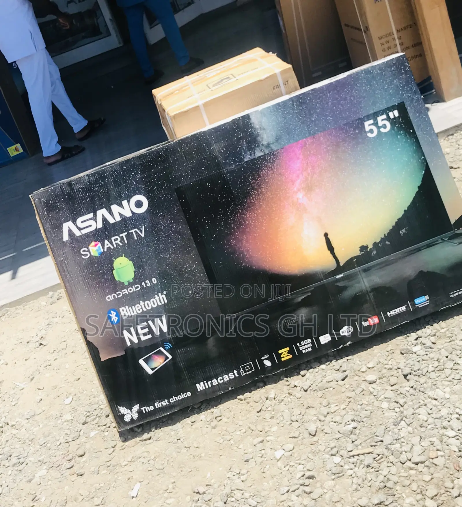 Grab Classic (Black) 55 Inch Smart Sleek LED Asano Tv