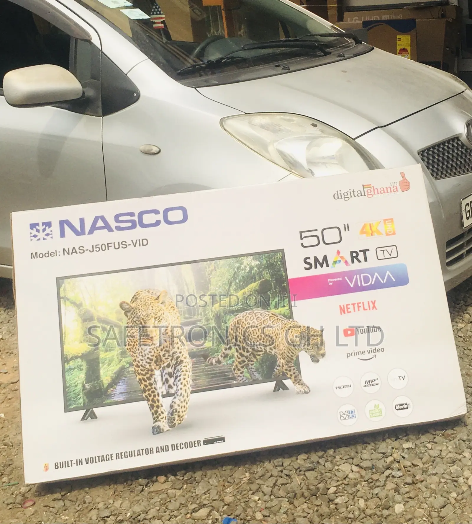 Order 50 Inch Smart Led Nasco UHD Tv (Black)
