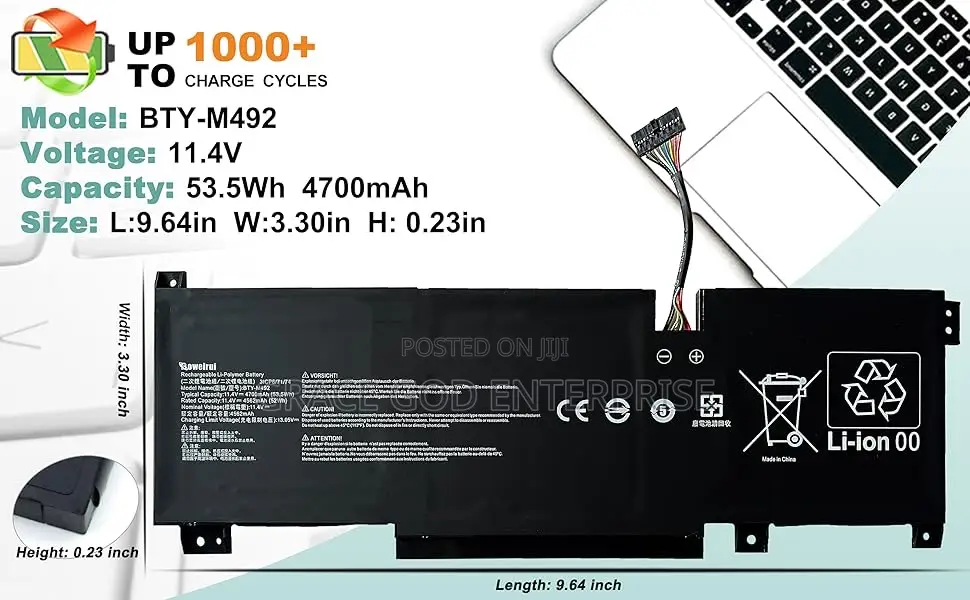 Original Battery BTY-M492 for MSI