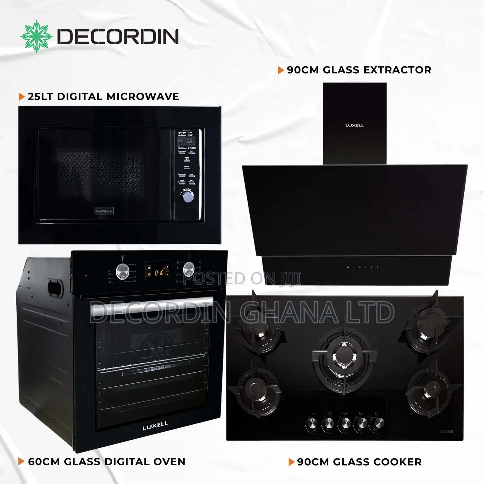 Decordin 90cm Set With Digital Oven and 25l Microwave