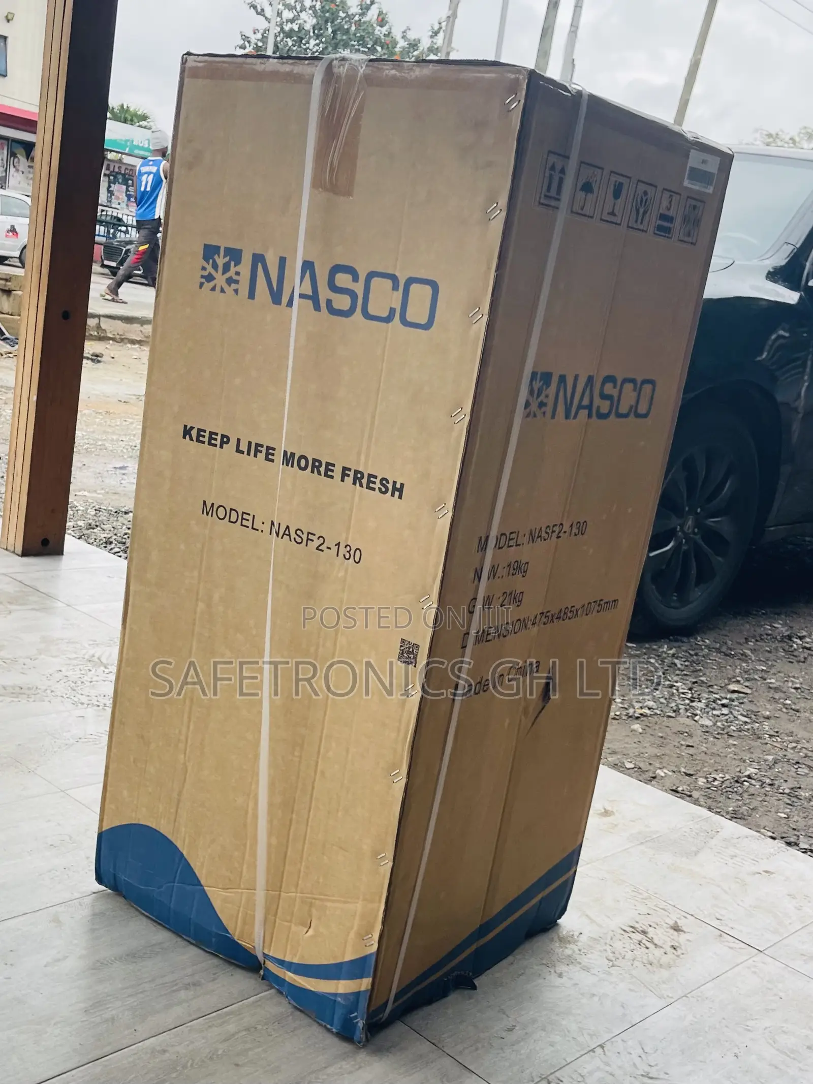 Buy Authentic Nasco 2 Doors Nasco(Nasf2-130) Gray Fridge