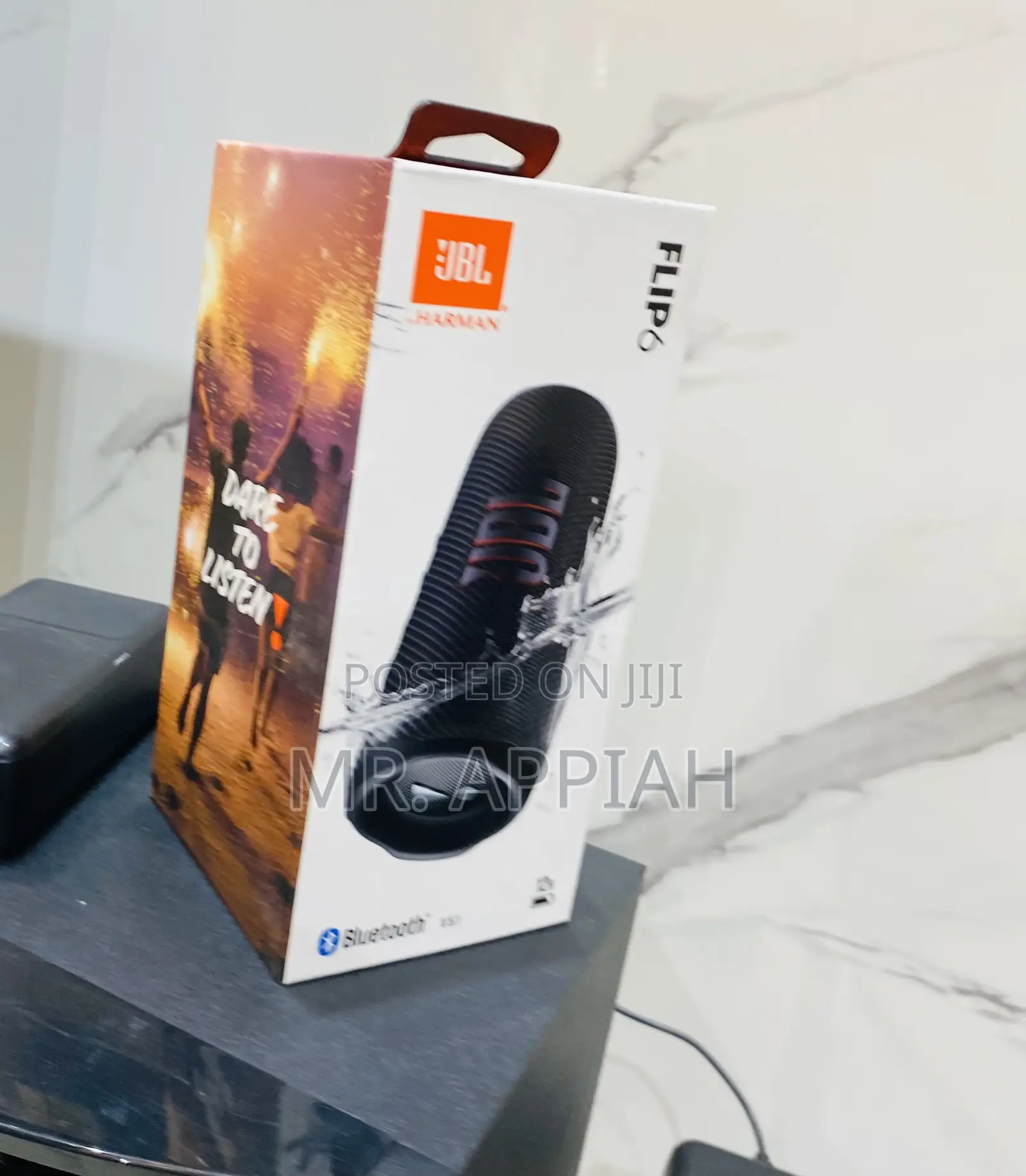 Portable JBL Flip 6 Wireless Bluetooth Speaker(Black) 