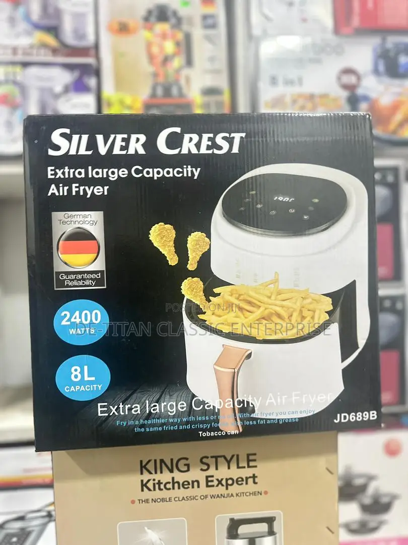 Silvercrest 1400w 8l Digital Air Fryer - Blue/Black