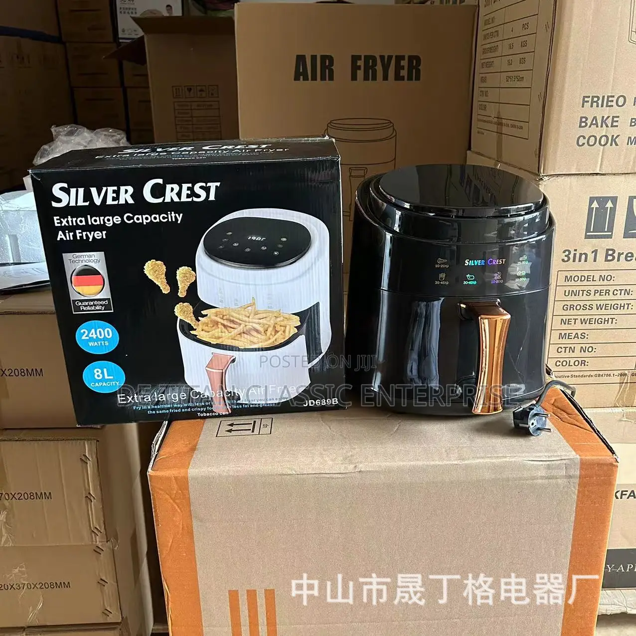 Silvercrest 1400w 8l Digital Air Fryer - Blue/Black