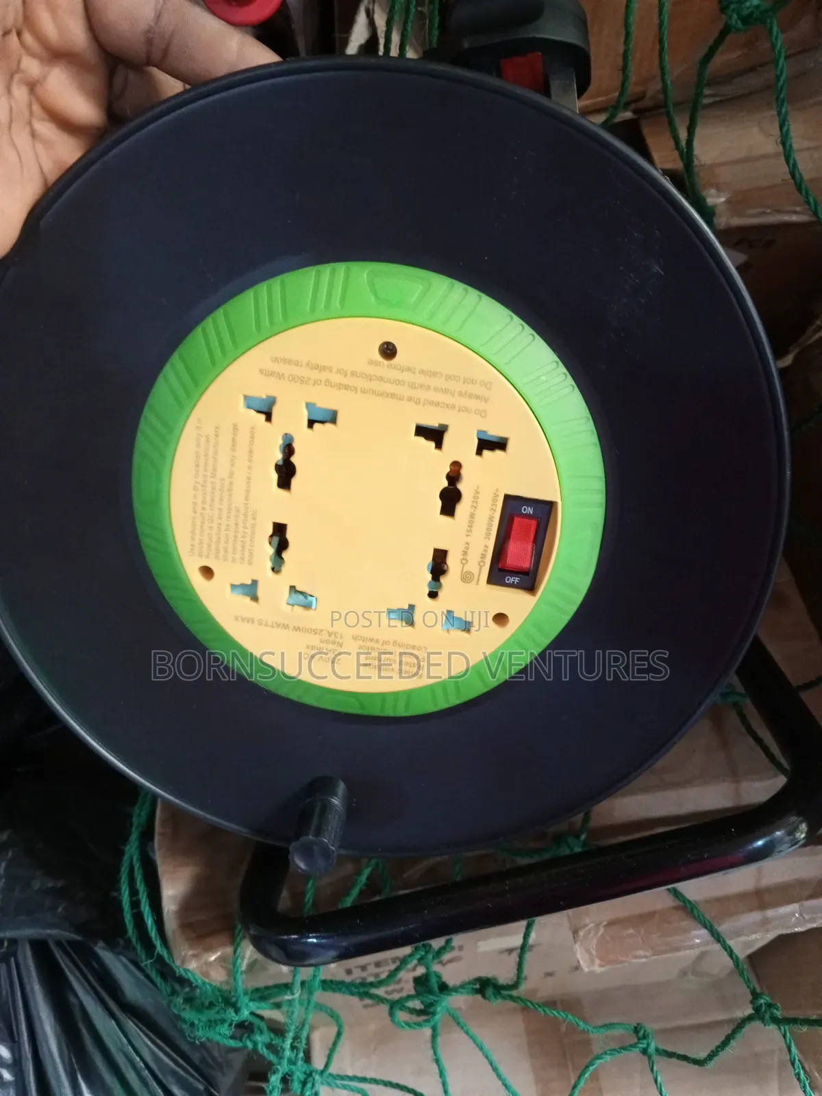 2.5mm Large 13 Amp 50m Heavy Duty Extension Reel 3600w Rated