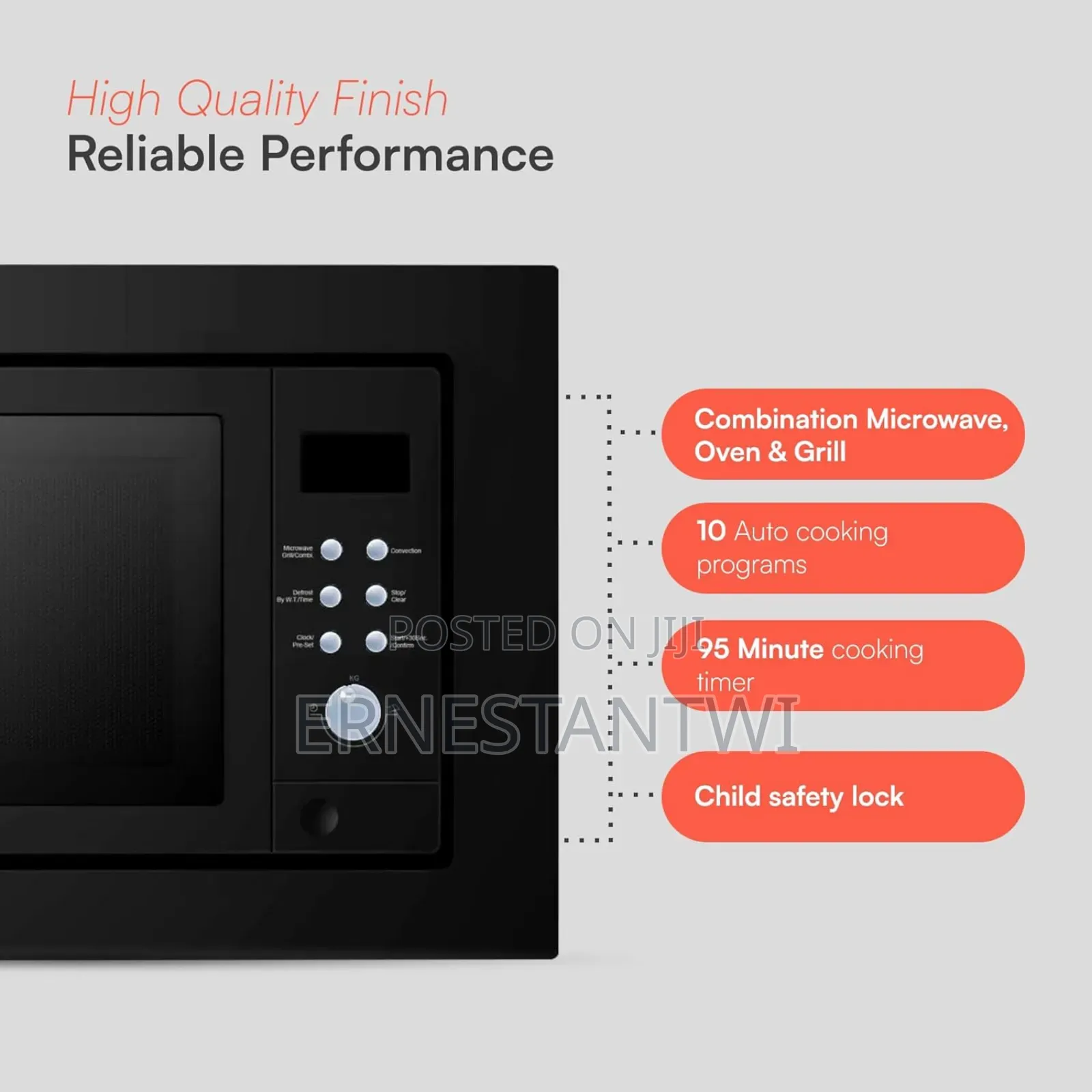 25liter Built-in Microwave With Grill From Cookology, UK