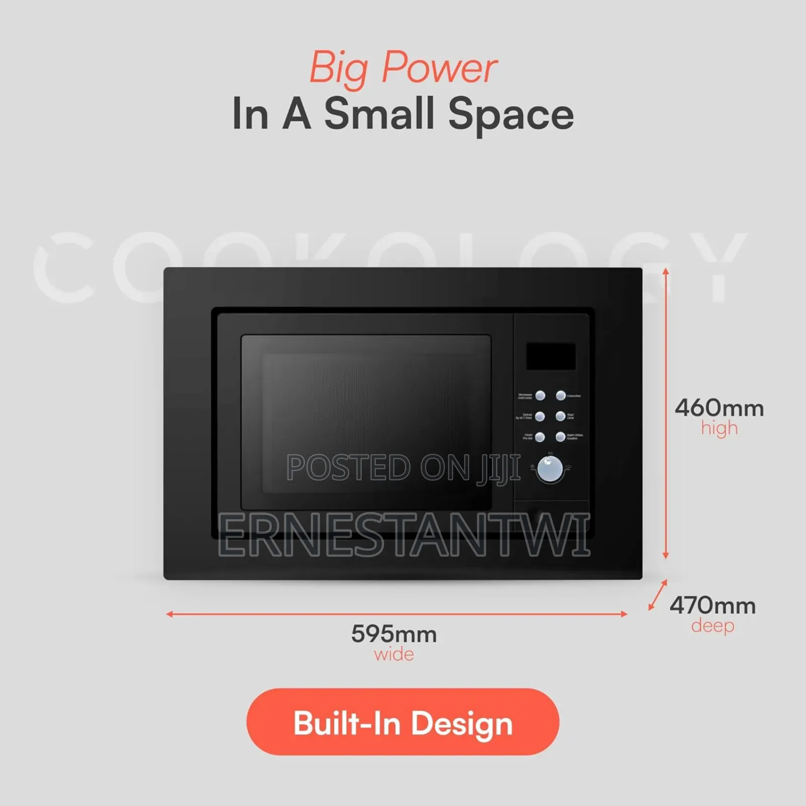 25liter Built-in Microwave With Grill From Cookology, UK