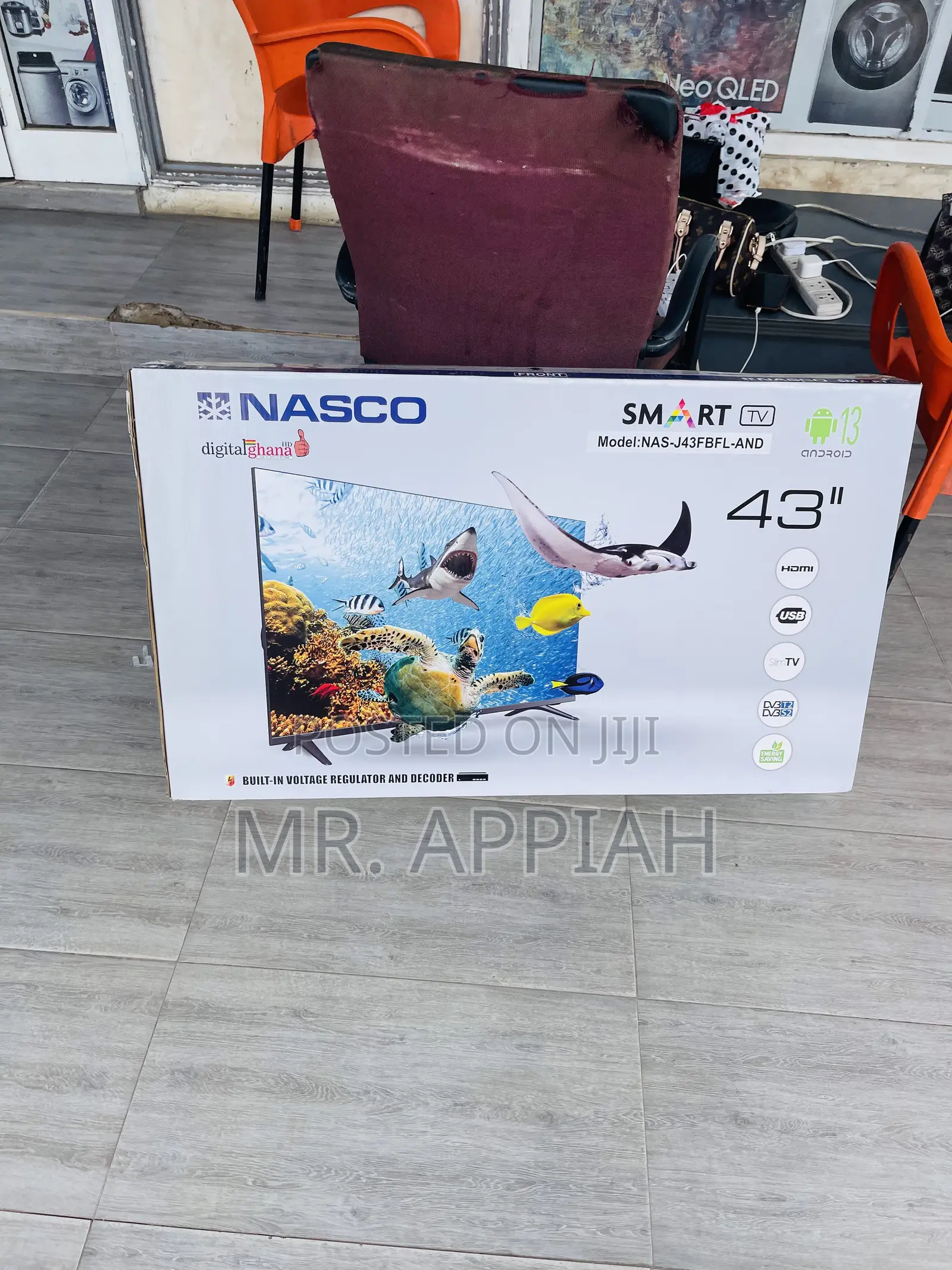 Quality Nasco 43” Smart Digital Satellite Television.