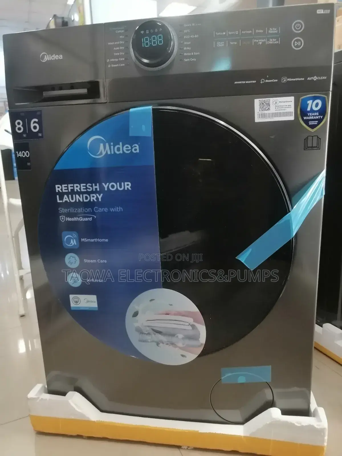 No Stress, Midea 8kg Wash Dry Front Load