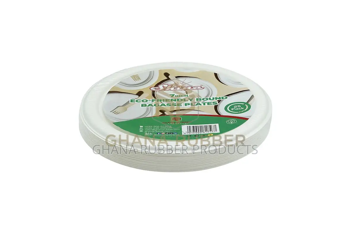 Bagasse Round Plates 7-Inches (1000pcs)