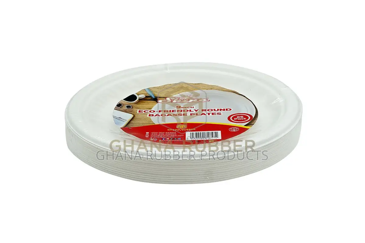 Bagasse Round Plates 9-Inches (500pcs)
