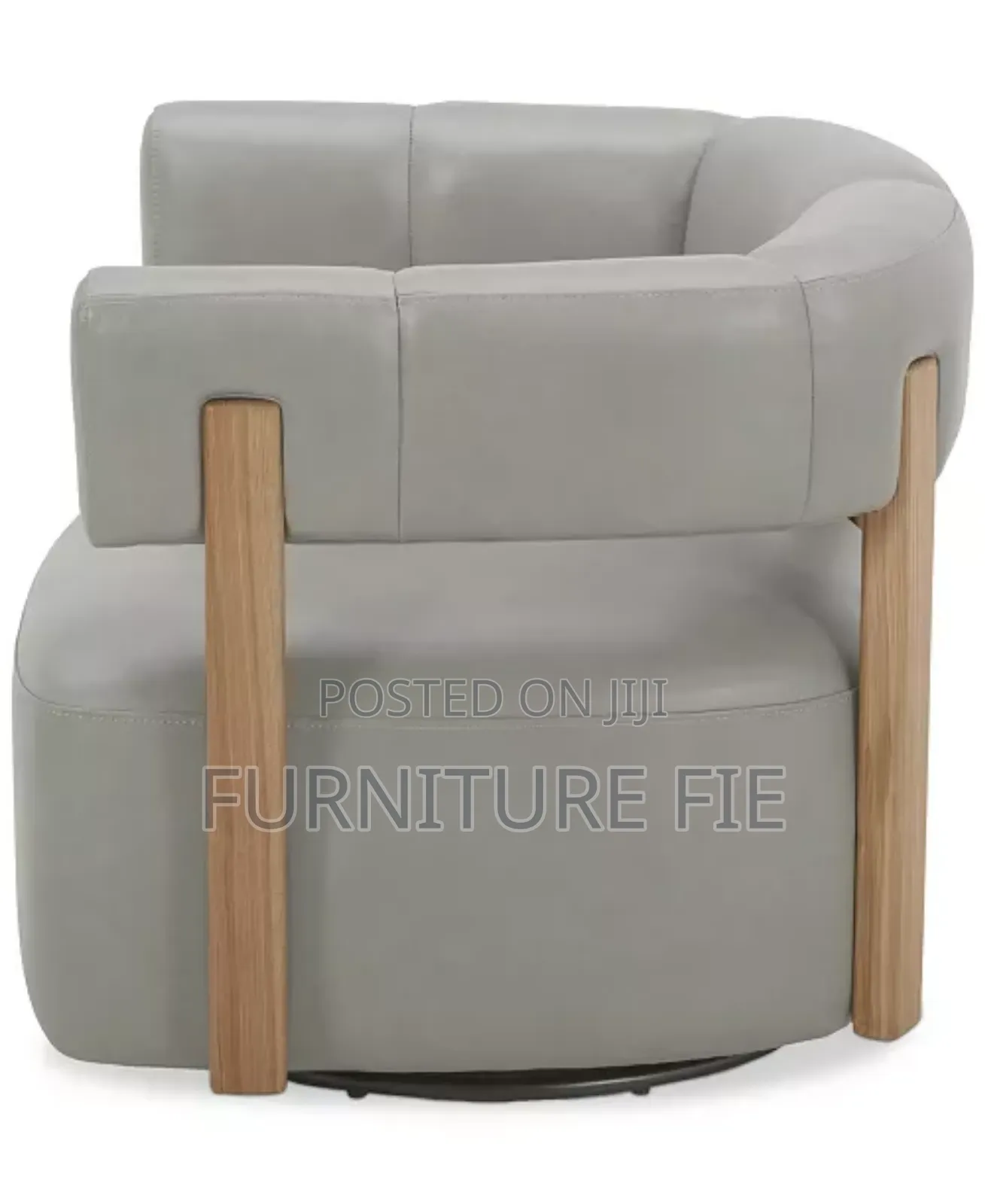 Orsha 32" Leather Accent Swivel Chair, Created for Macy's