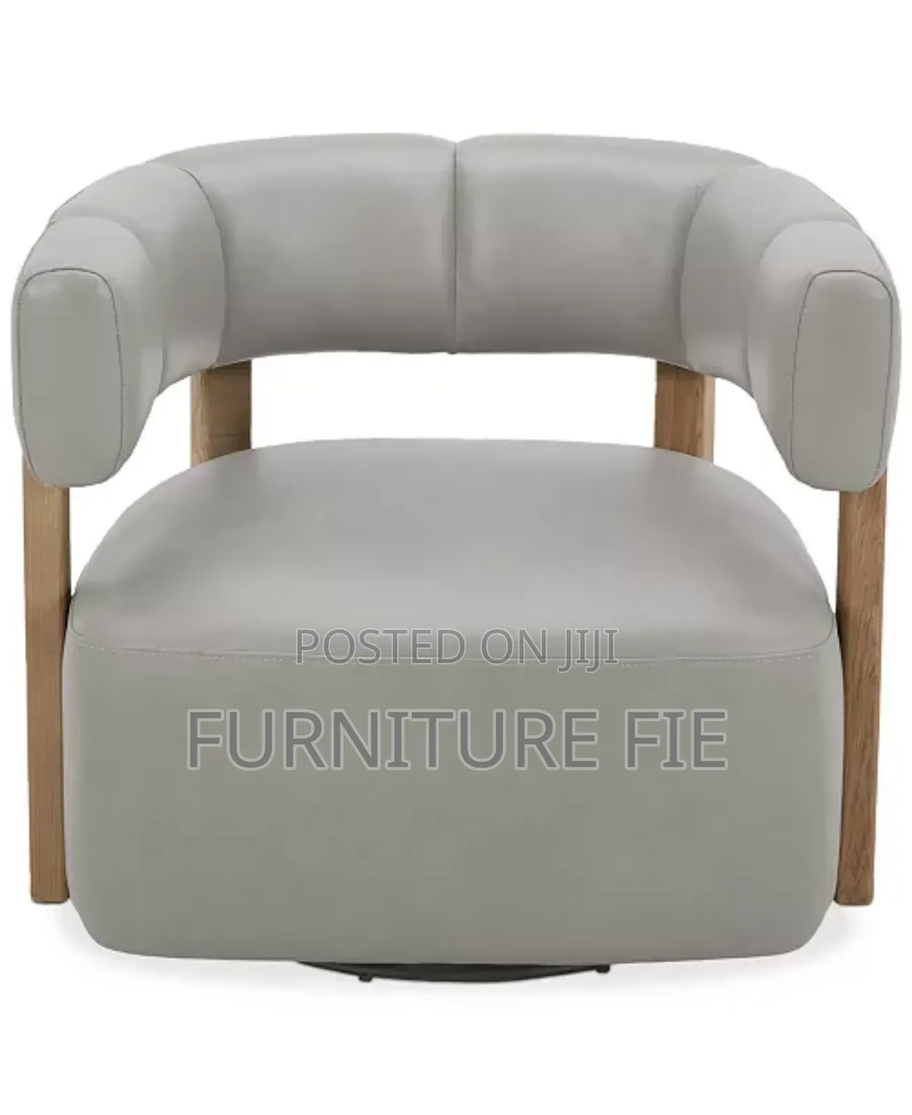 Orsha 32" Leather Accent Swivel Chair, Created for Macy's