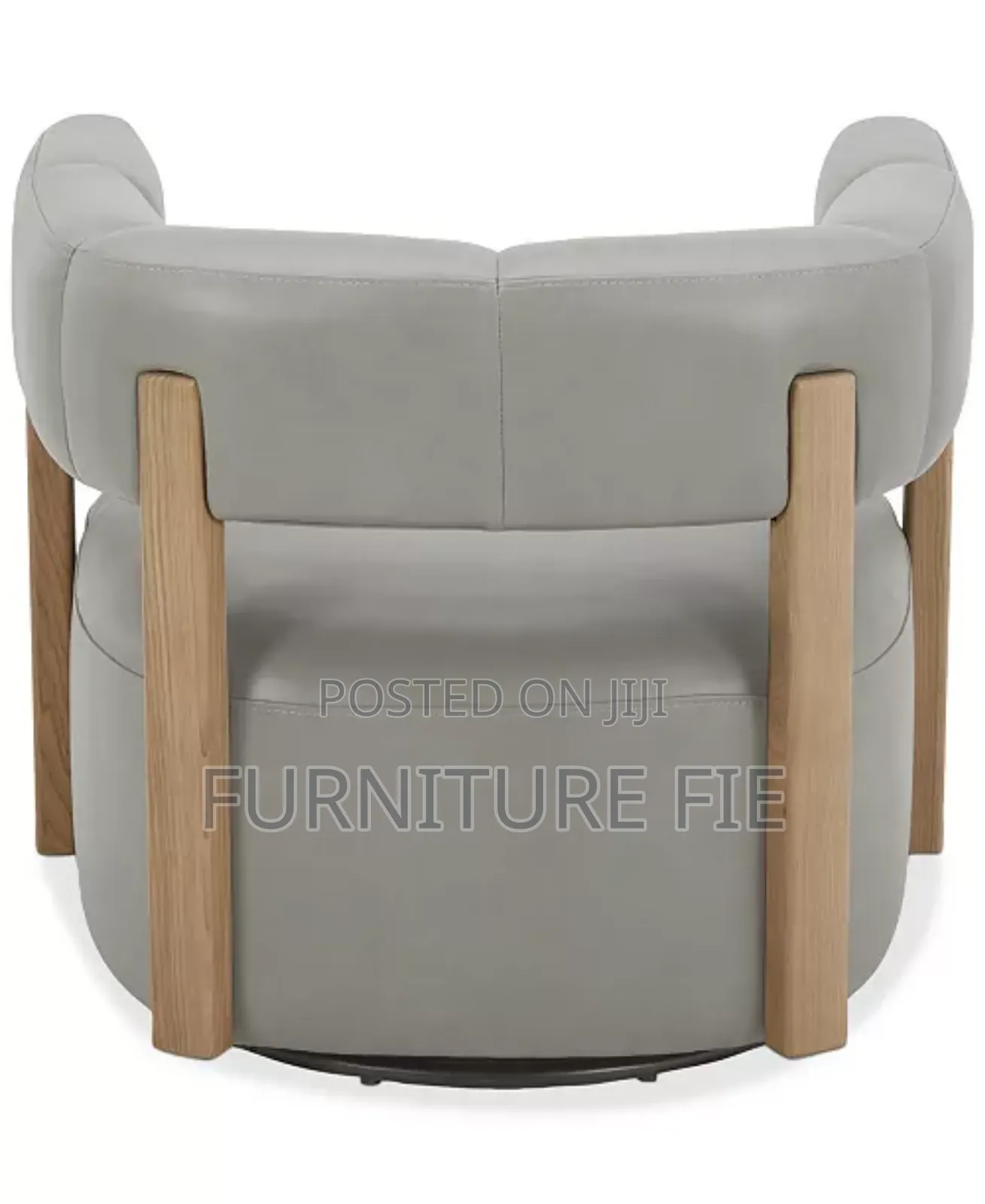 Orsha 32" Leather Accent Swivel Chair, Created for Macy's