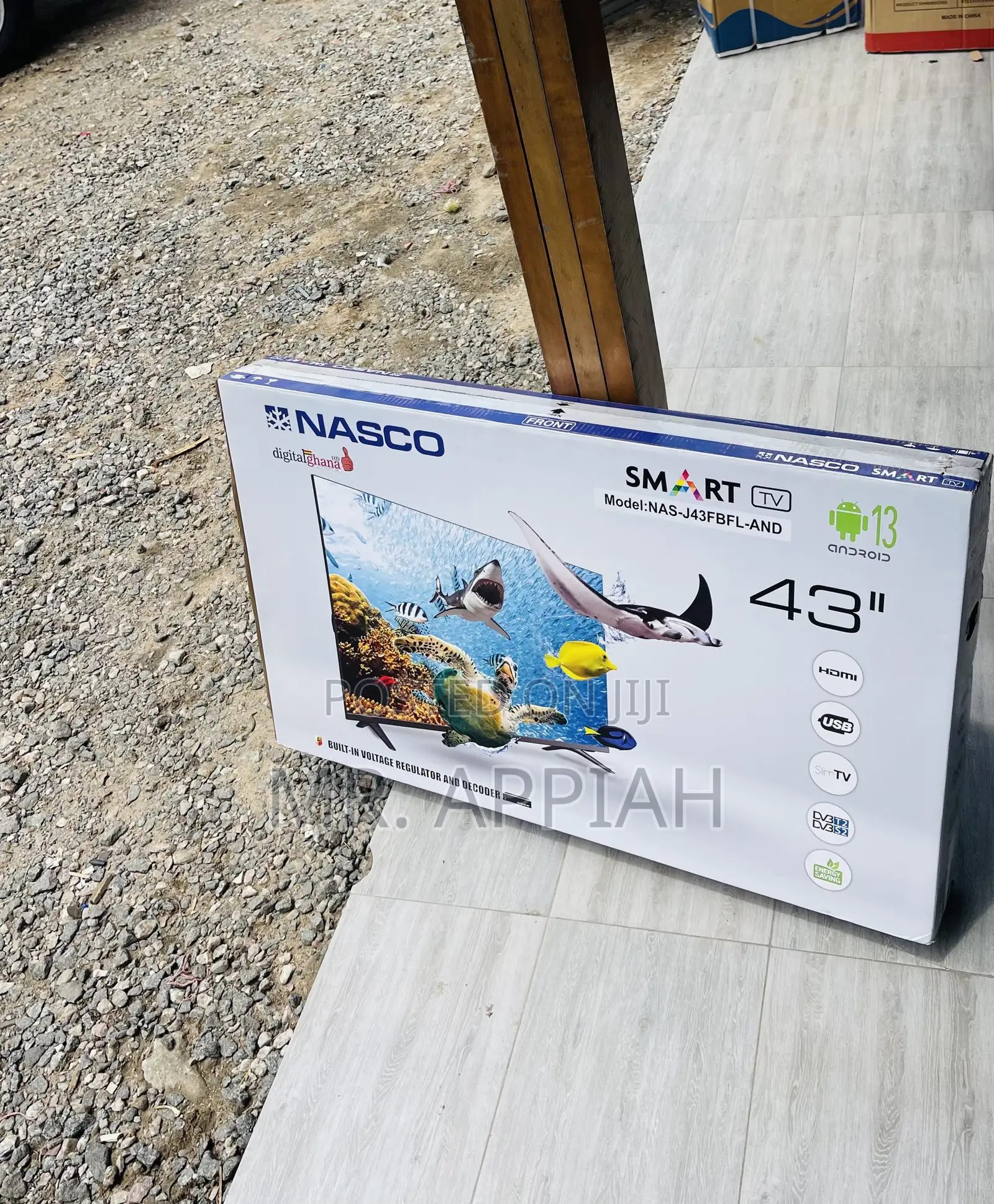 New Nasco 43 Inch Led Smart Digital Satellite Electric Tv.