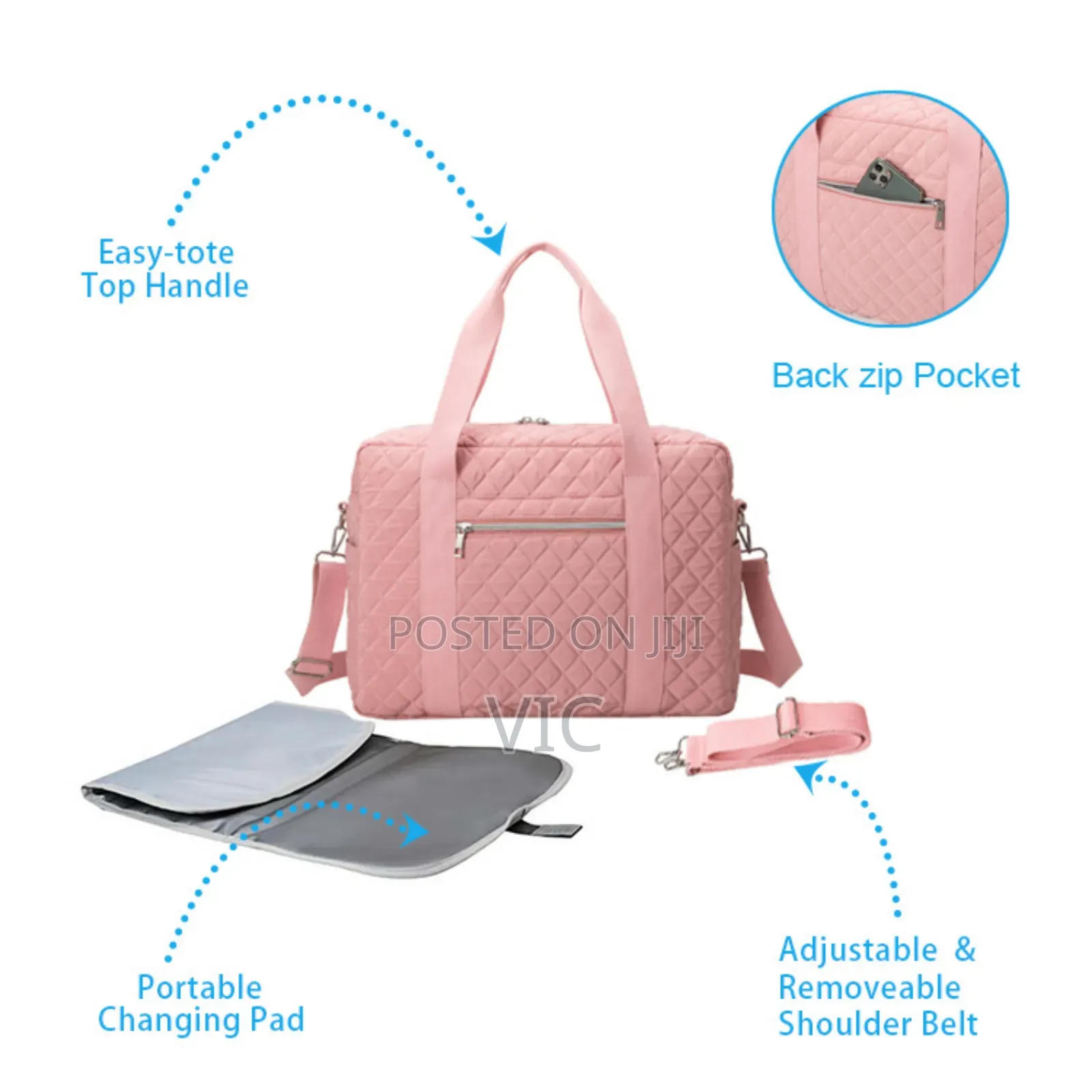 Maternity Diaper Bag With a Changing Mat
