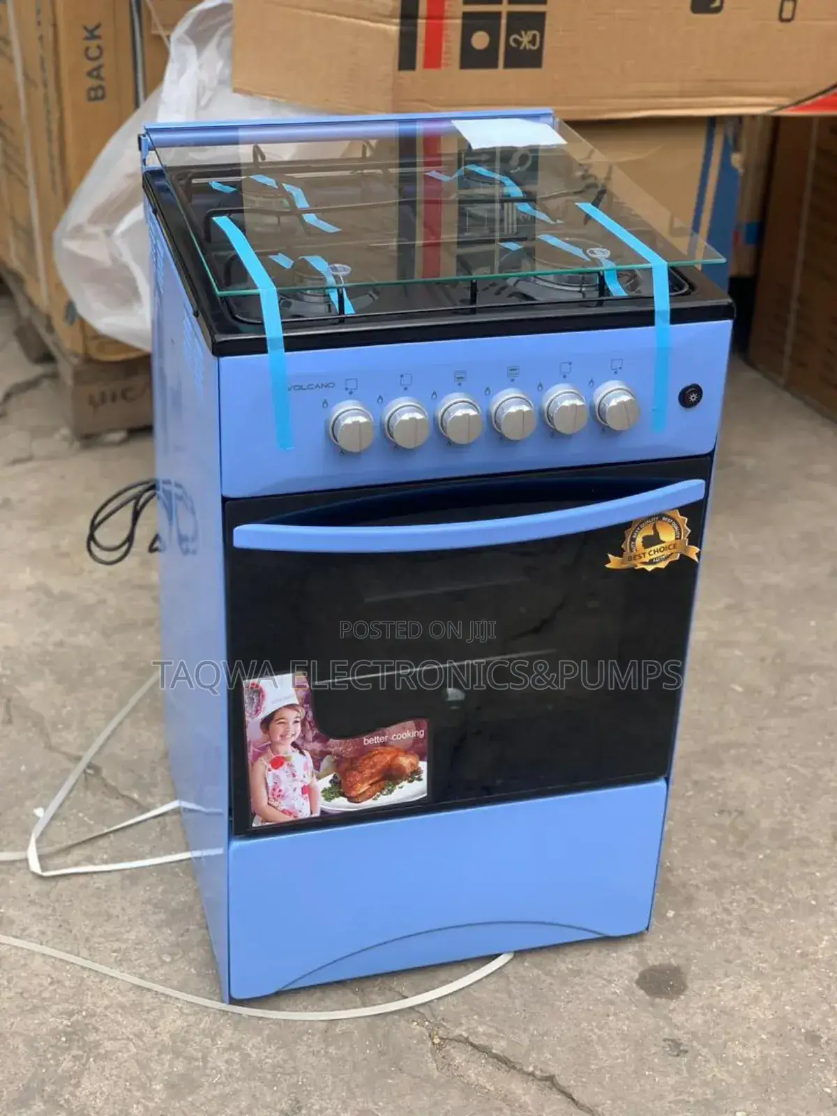 Volcano 5c. Gl Gas Oven 4 Burner Gas Cooker