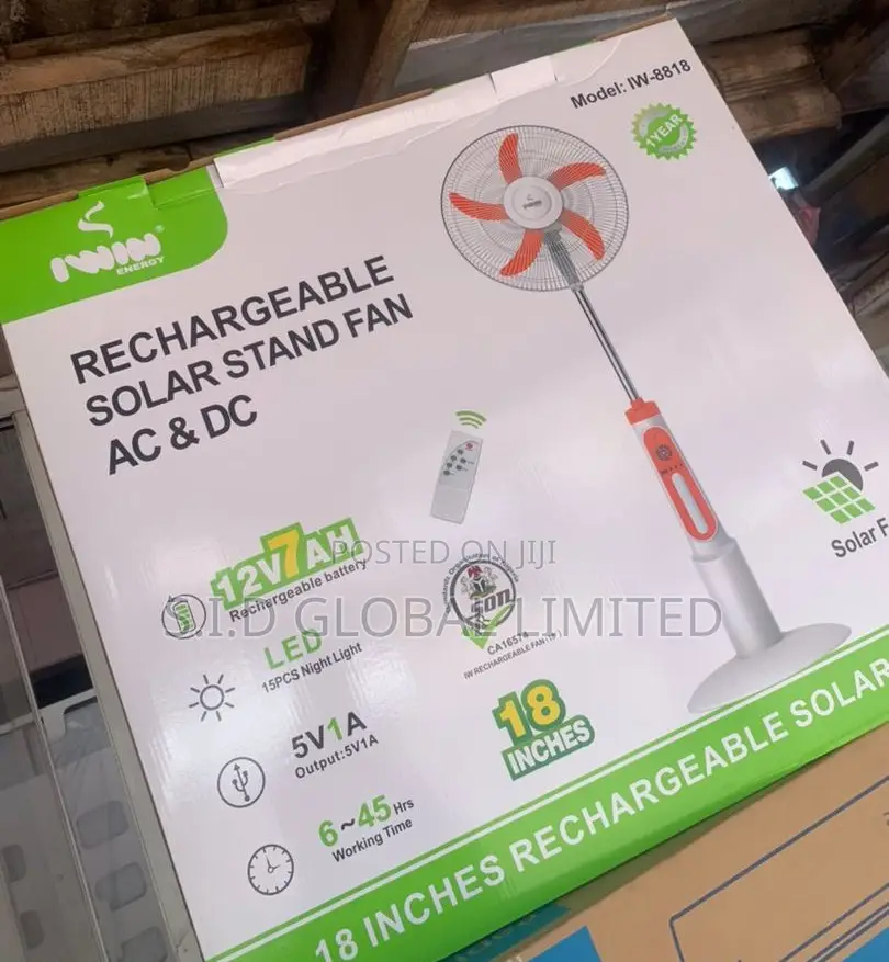 Bring Elegance to Any Room With IWIN Rechargeable Solar Fan