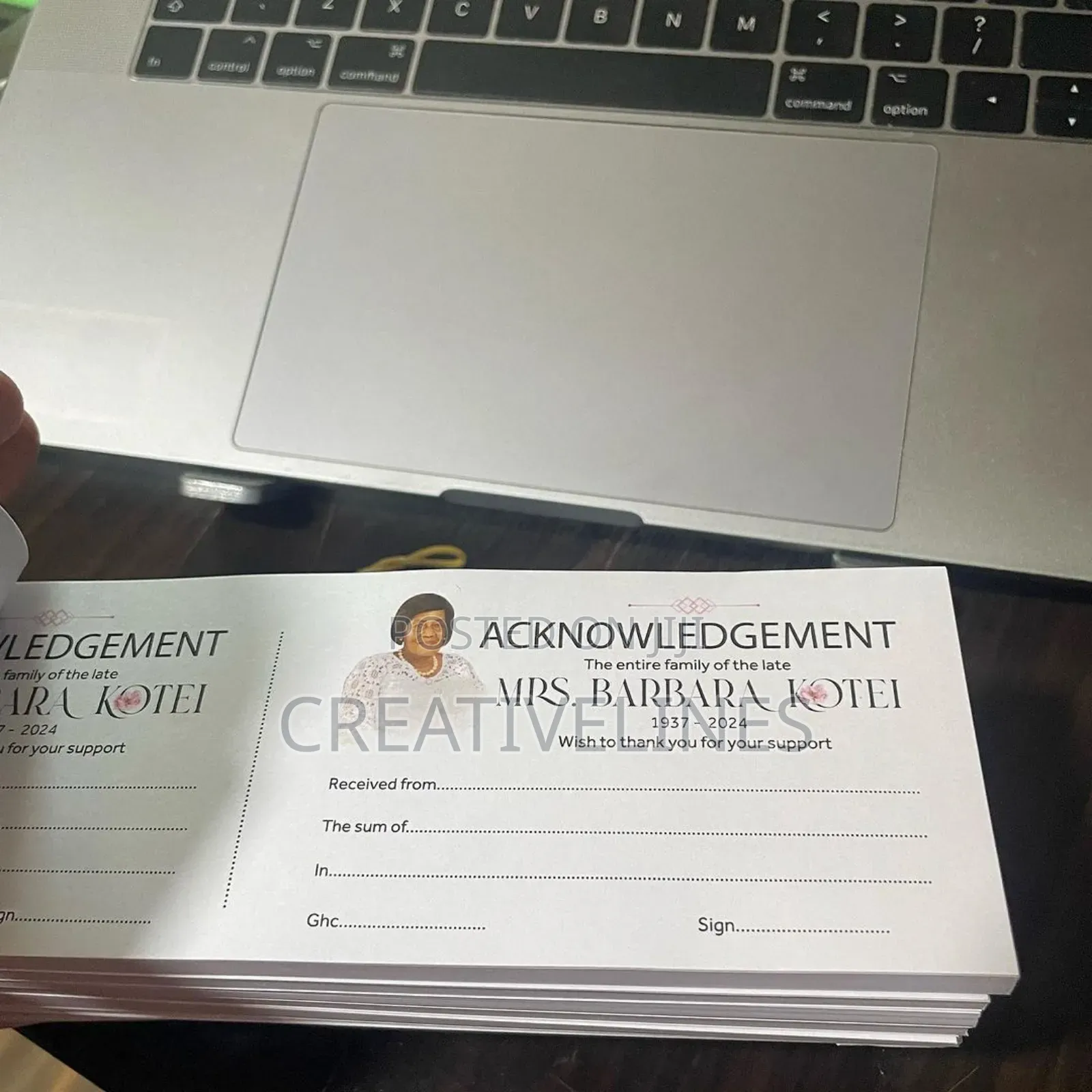 Funeral Receipts