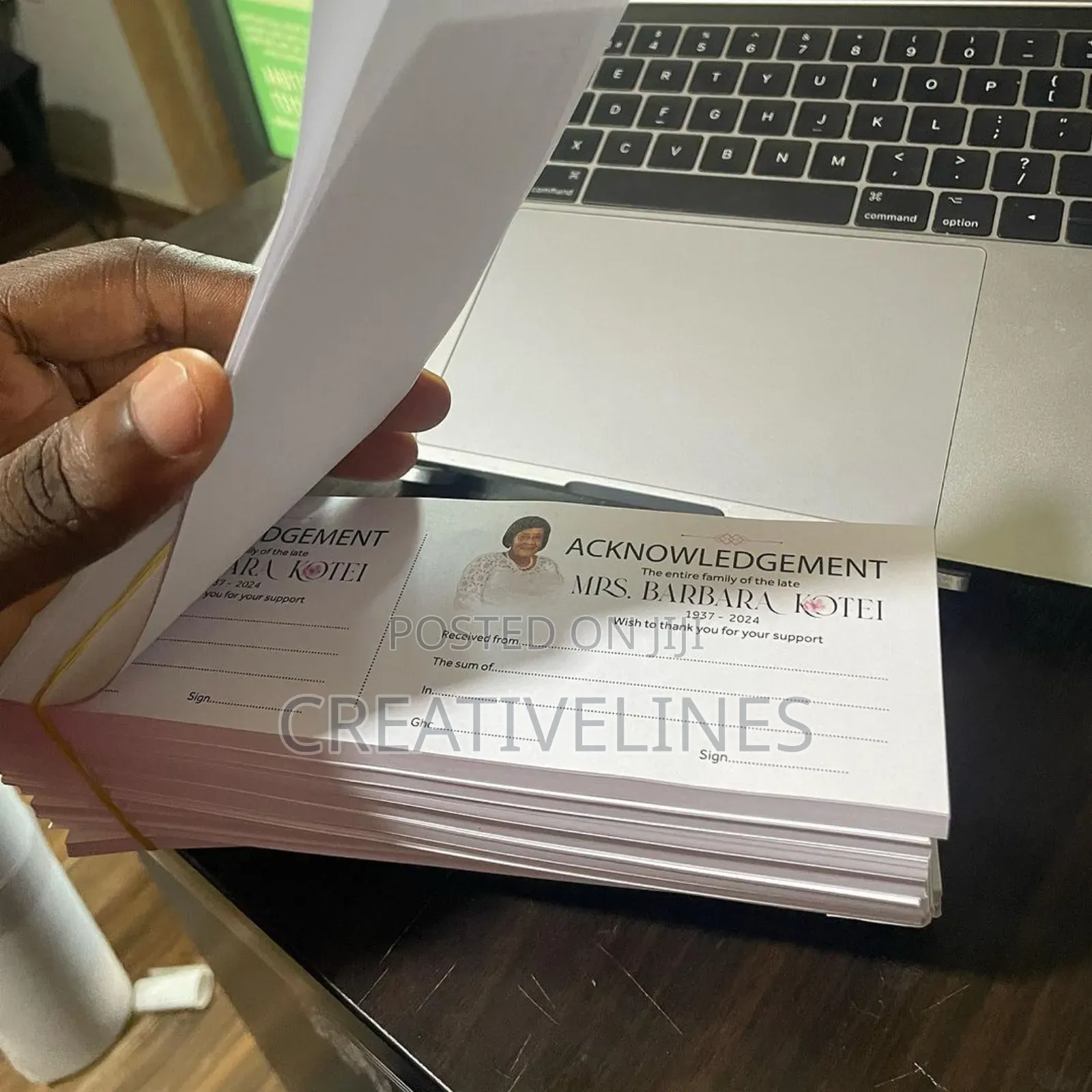 Funeral Receipts
