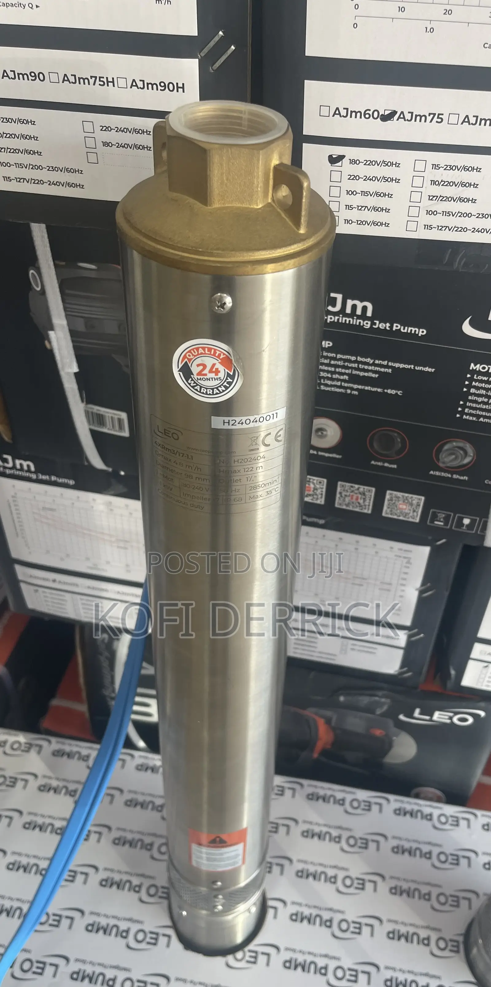 Borehole Pump - 1.5hp Leo Borehole Pump